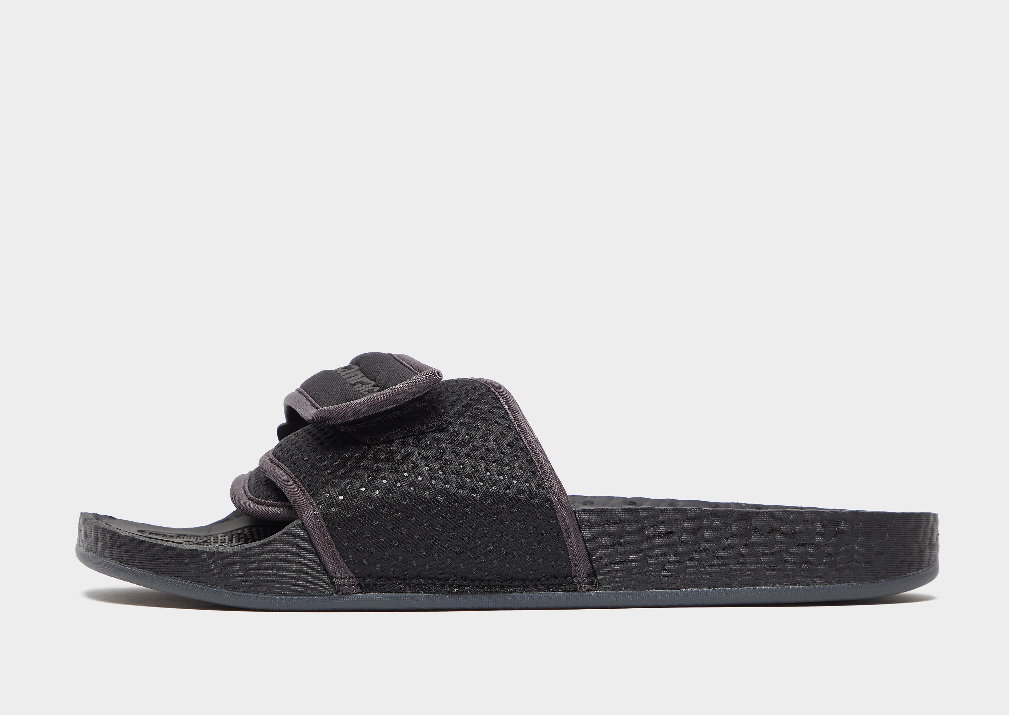 

adidas Originals x Pharrell Williams Chancletas HU Slides - Core Black / Utility Black / Core Black - Mens, Core Black / Utility Black / Core Black
