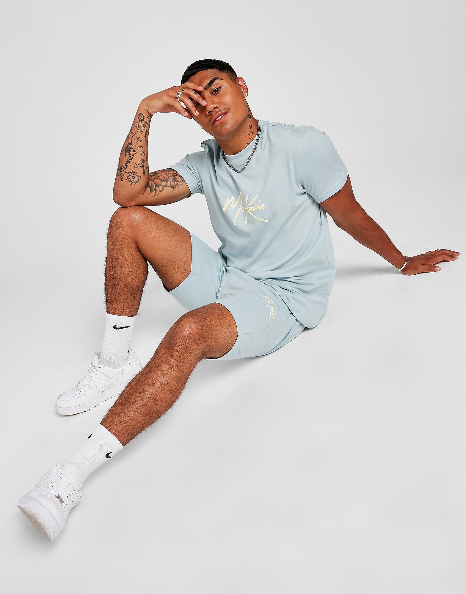 McKenzie Cabel T-Shirt/Shorts Set - Only at JD - Blue - Mens, Blue