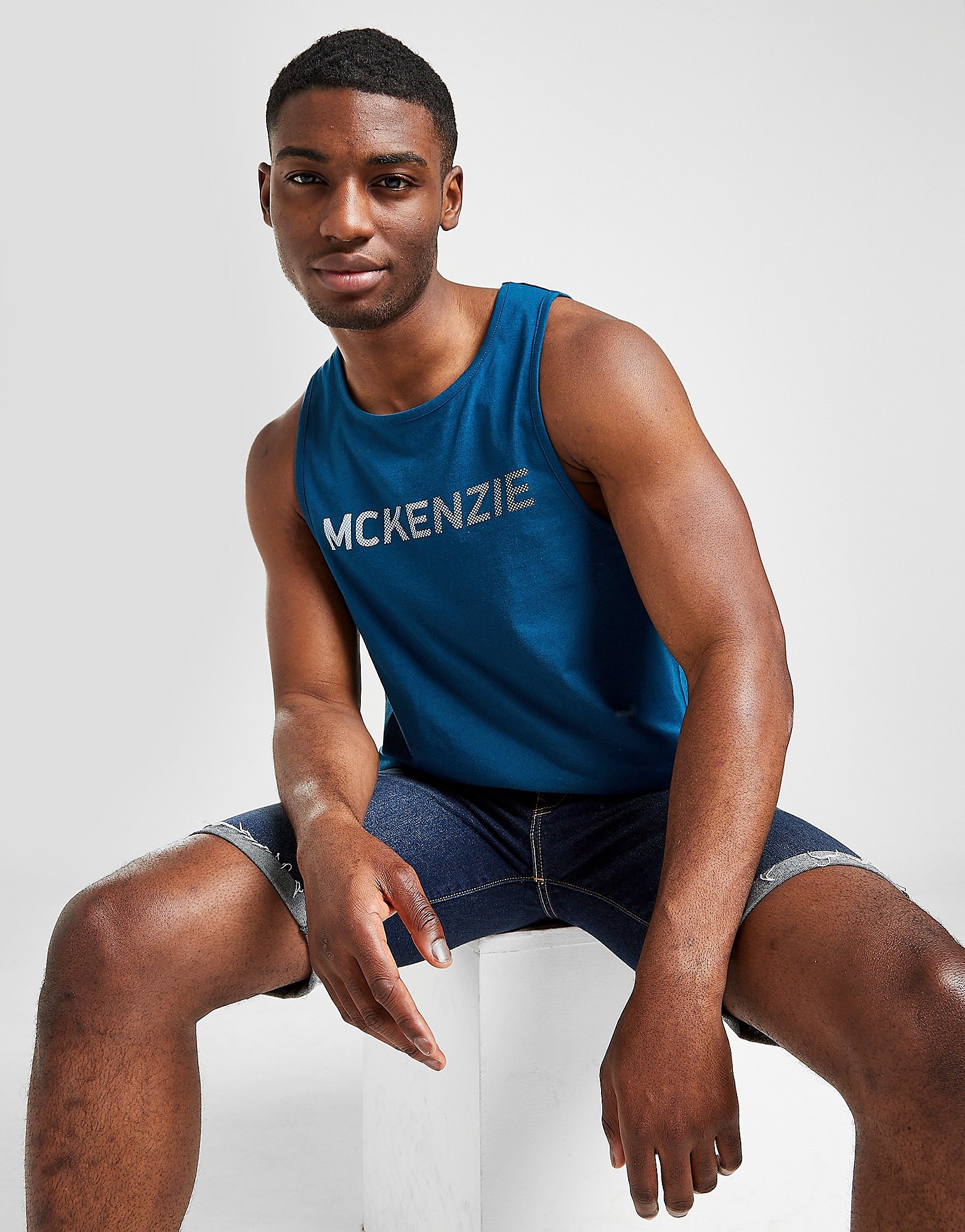 

McKenzie Masilo Vest Top - Only at JD - Blue - Mens, Blue