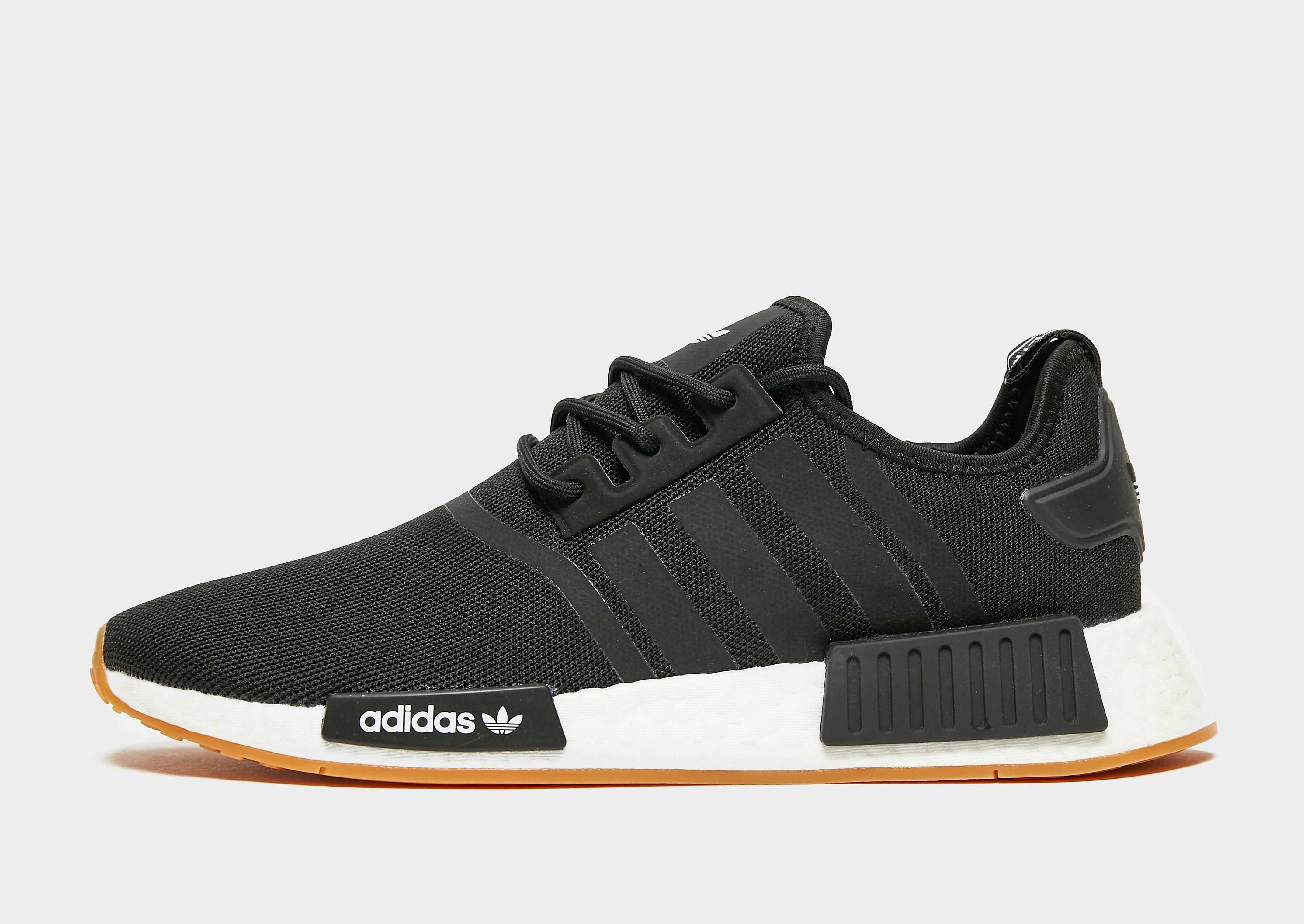 

adidas Originals NMD_R1 - Core Black / Core Black / Gum - Womens, Core Black / Core Black / Gum