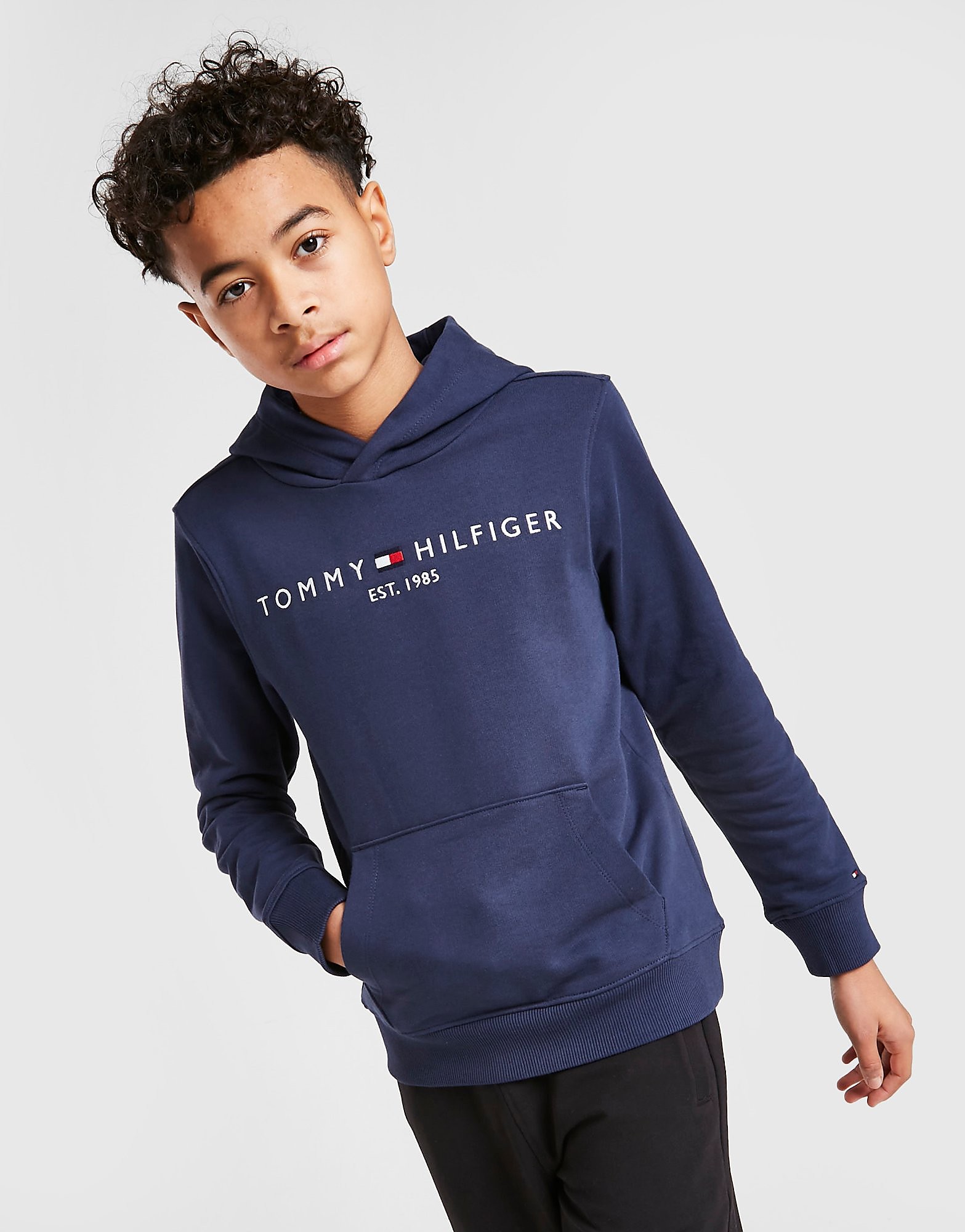 

Tommy Hilfiger Essential Logo Overhead Hoodie Junior - Blue - Kids, Blue