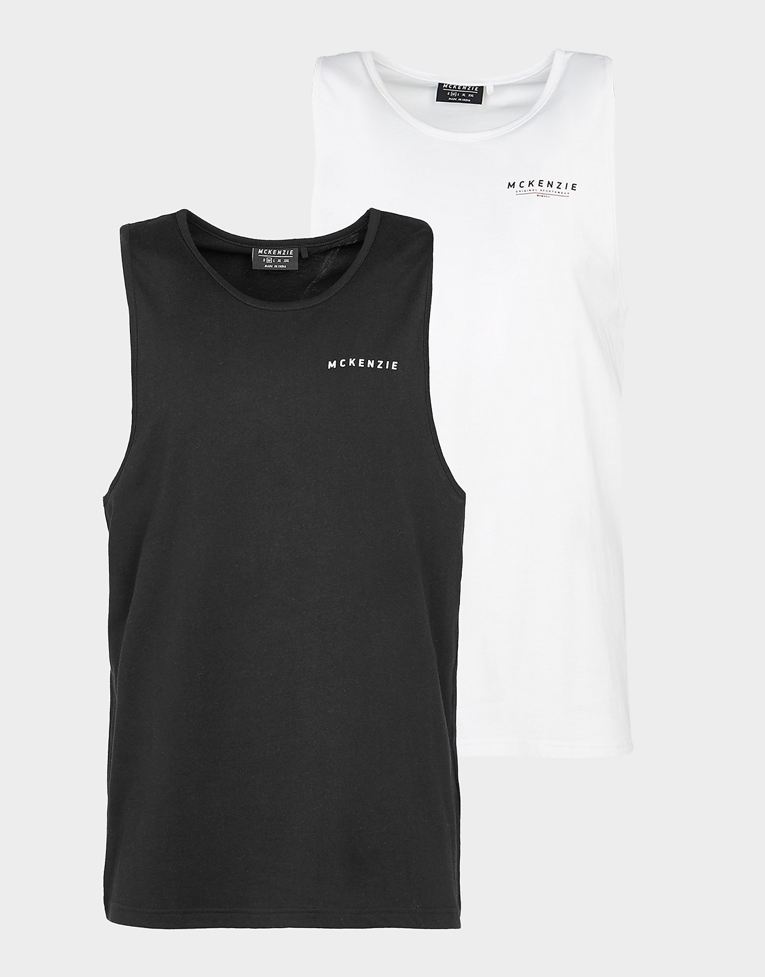 

McKenzie 2-Pack Essential Vests - Only at JD - White/Black - Mens, White/Black