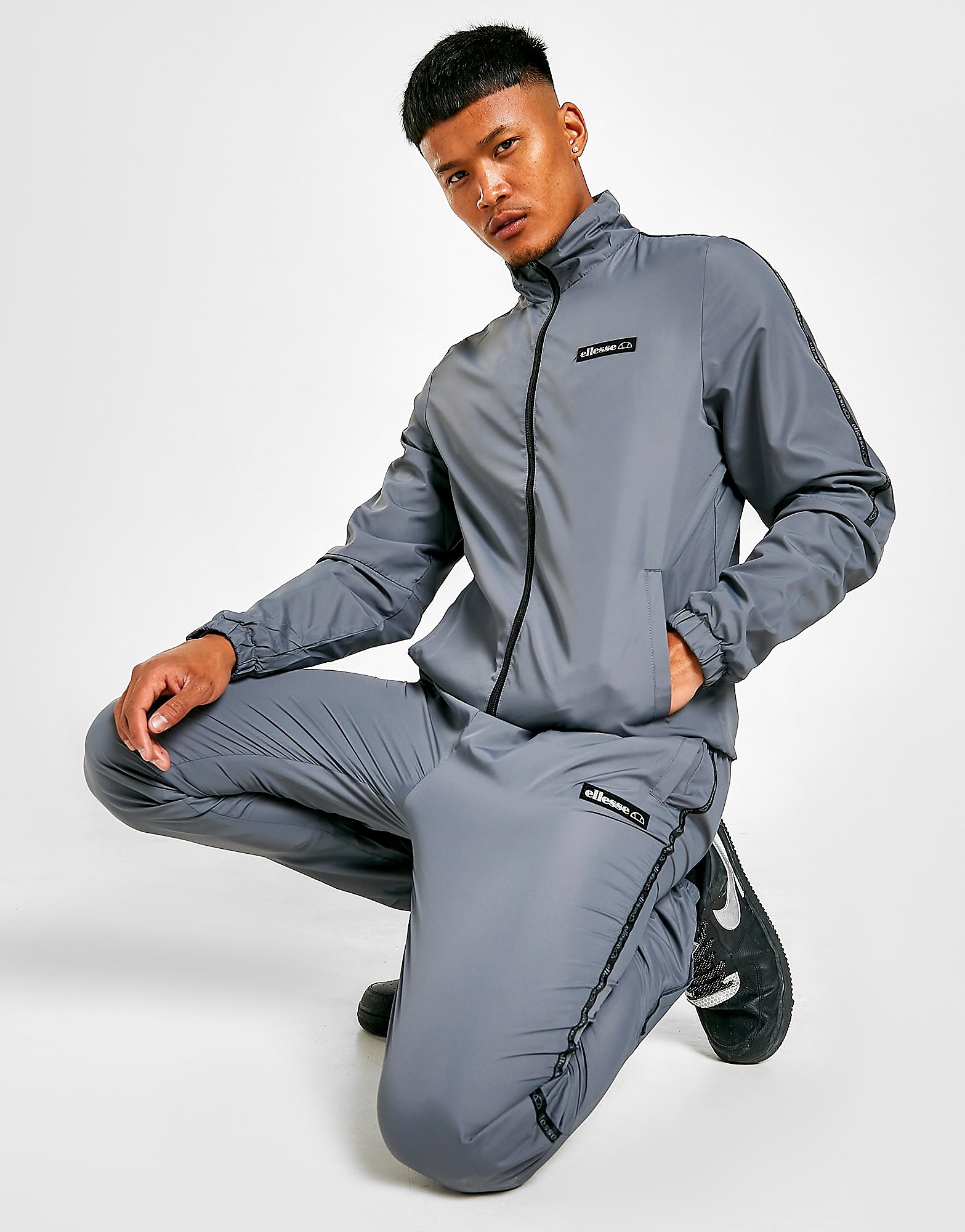 

Ellesse Estimo Woven Tape Tracksuit - Grey - Mens, Grey