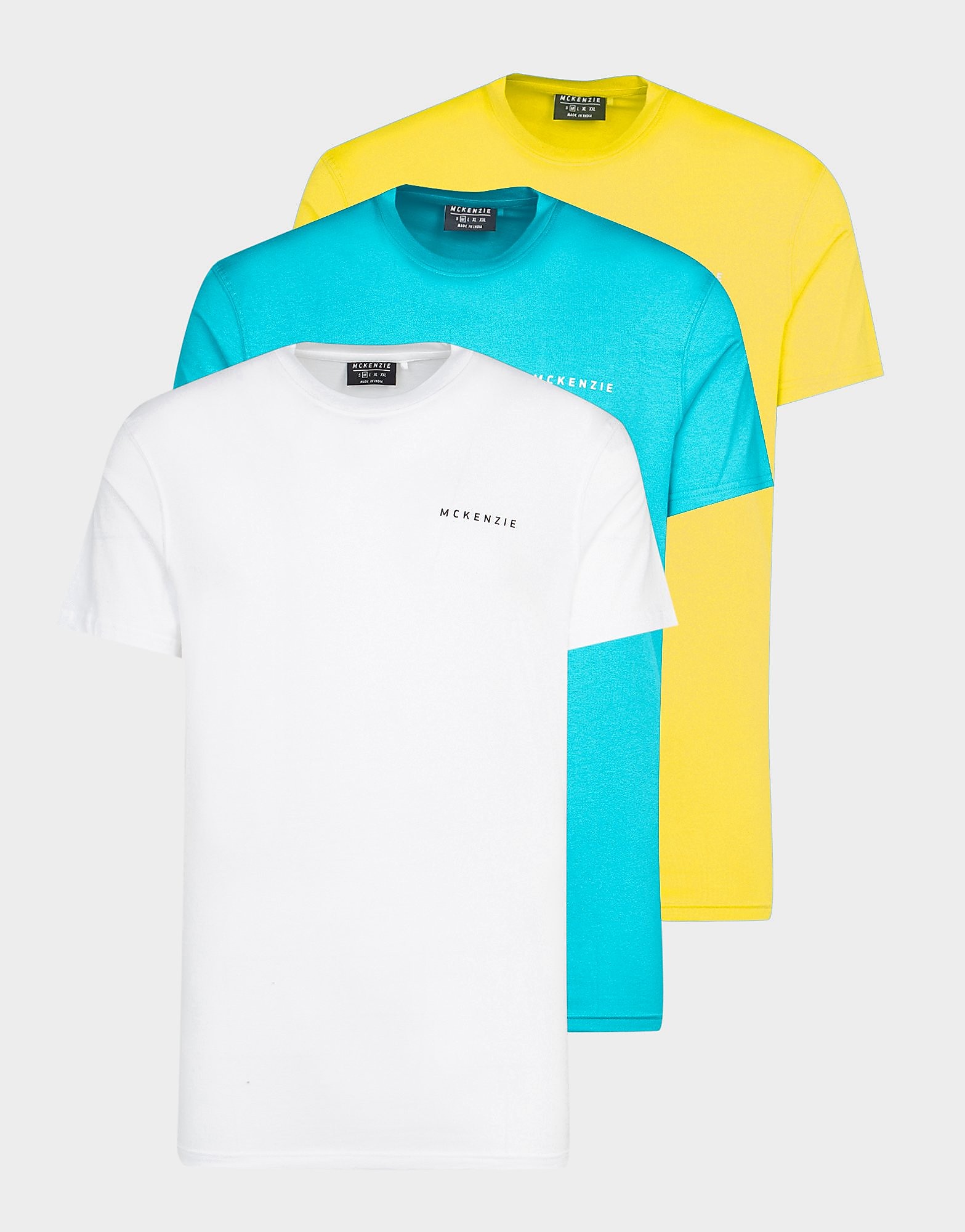 

McKenzie 3-Pack Essential T-Shirts - Only at JD - White/Yellow/Blue - Mens, White/Yellow/Blue