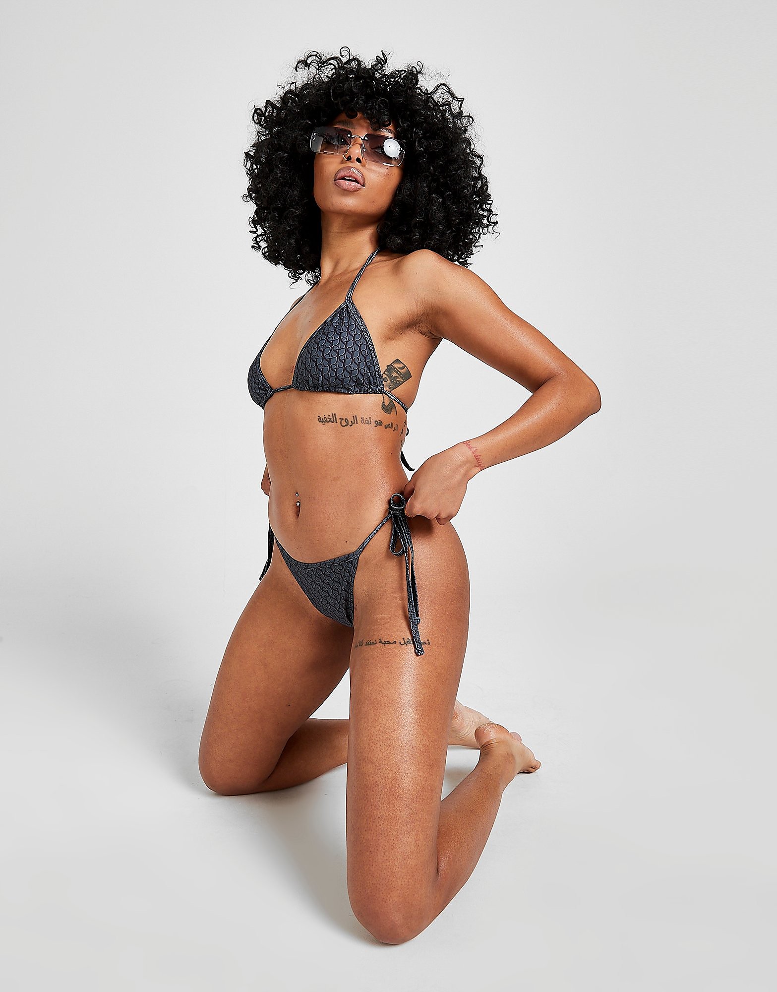 

Sixth June All Over Print Bikini Bottoms - Black - Womens, Black