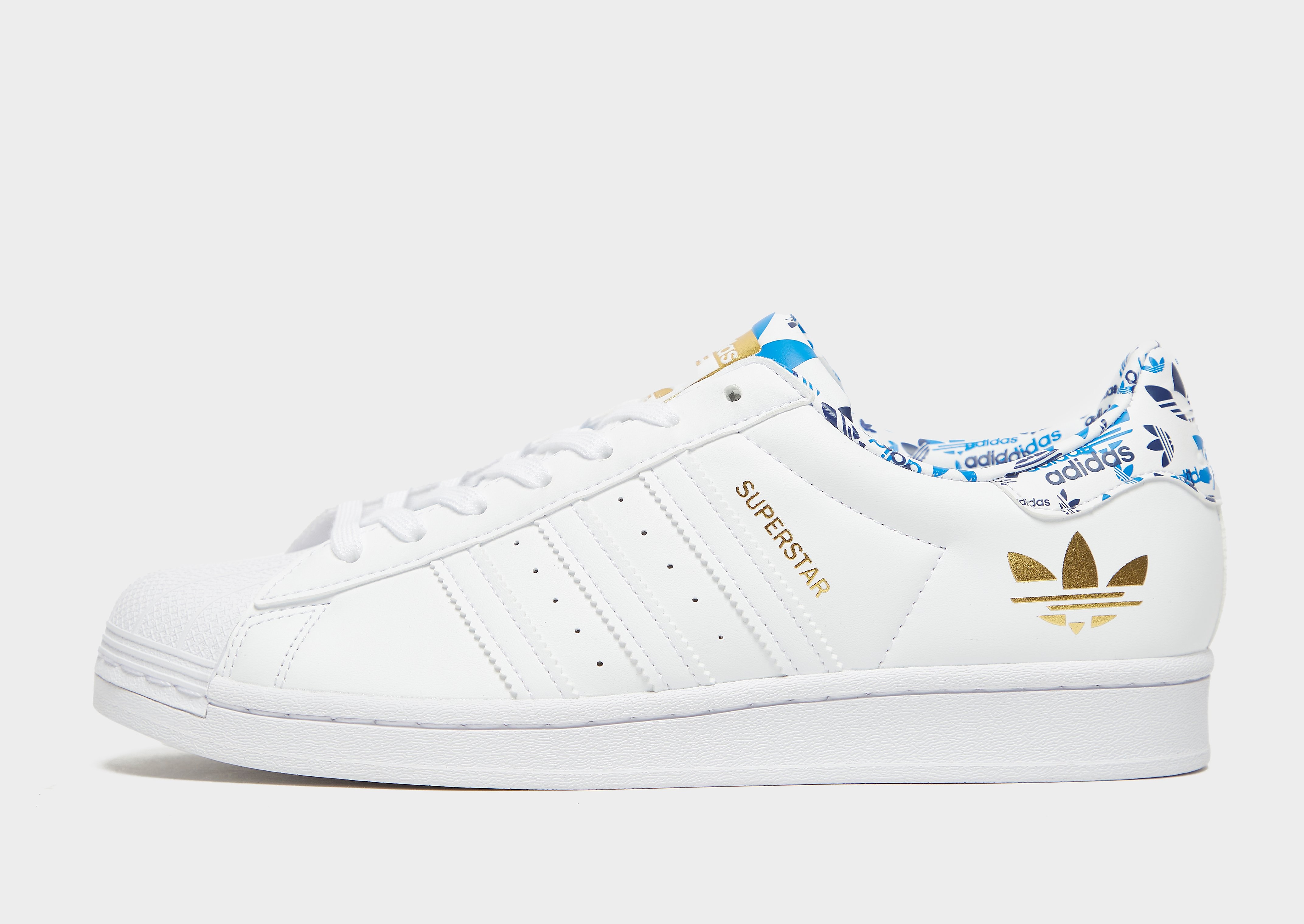 

adidas Originals Superstar - Cloud White / Cloud White / Gold Metallic - Womens, Cloud White / Cloud White / Gold Metallic