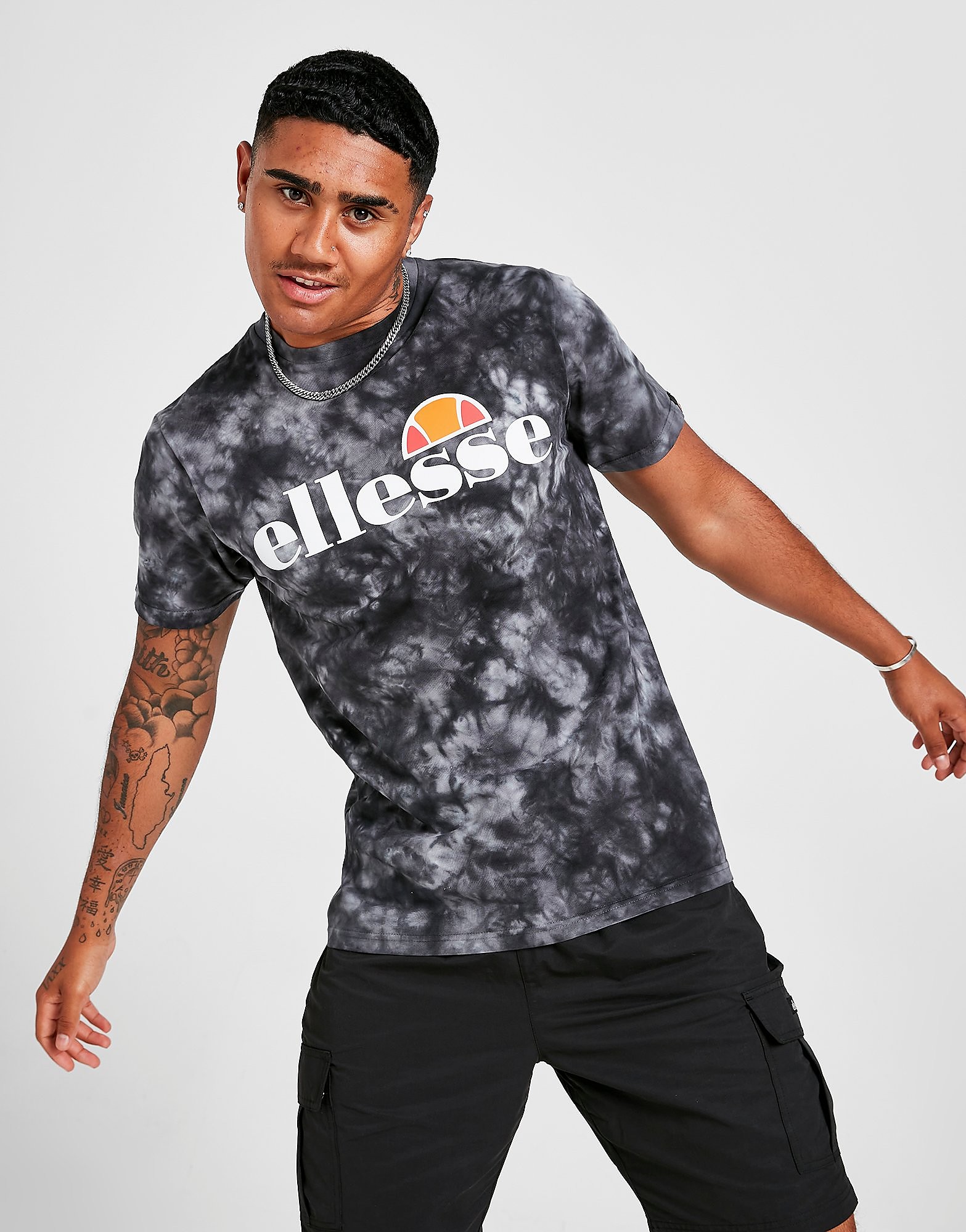 

Ellesse Prado Tie-Dye T-Shirt - Only at JD - Black - Mens, Black