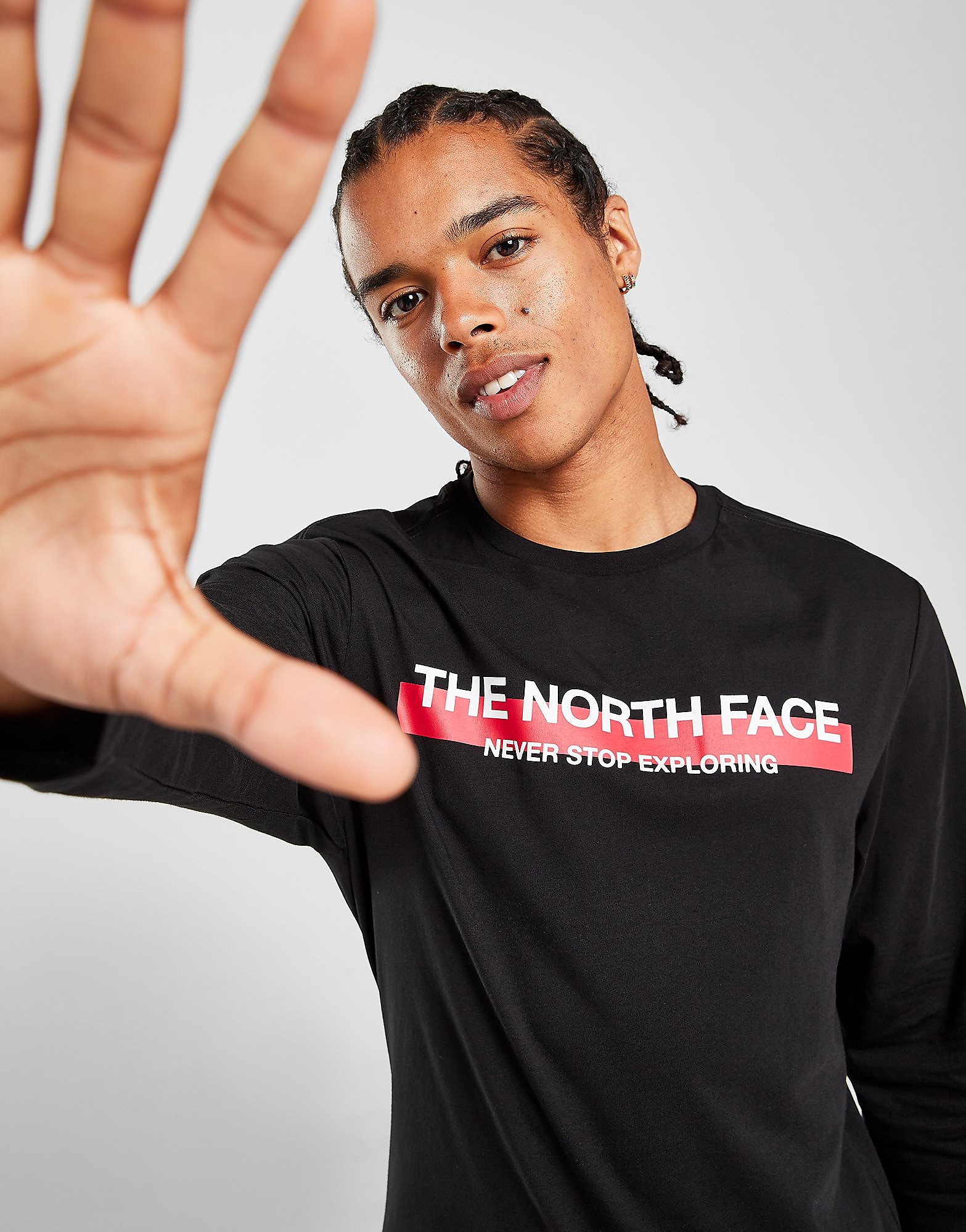 

The North Face Long Sleeve Split T-Shirt - Only at JD - BLACK - Mens, BLACK