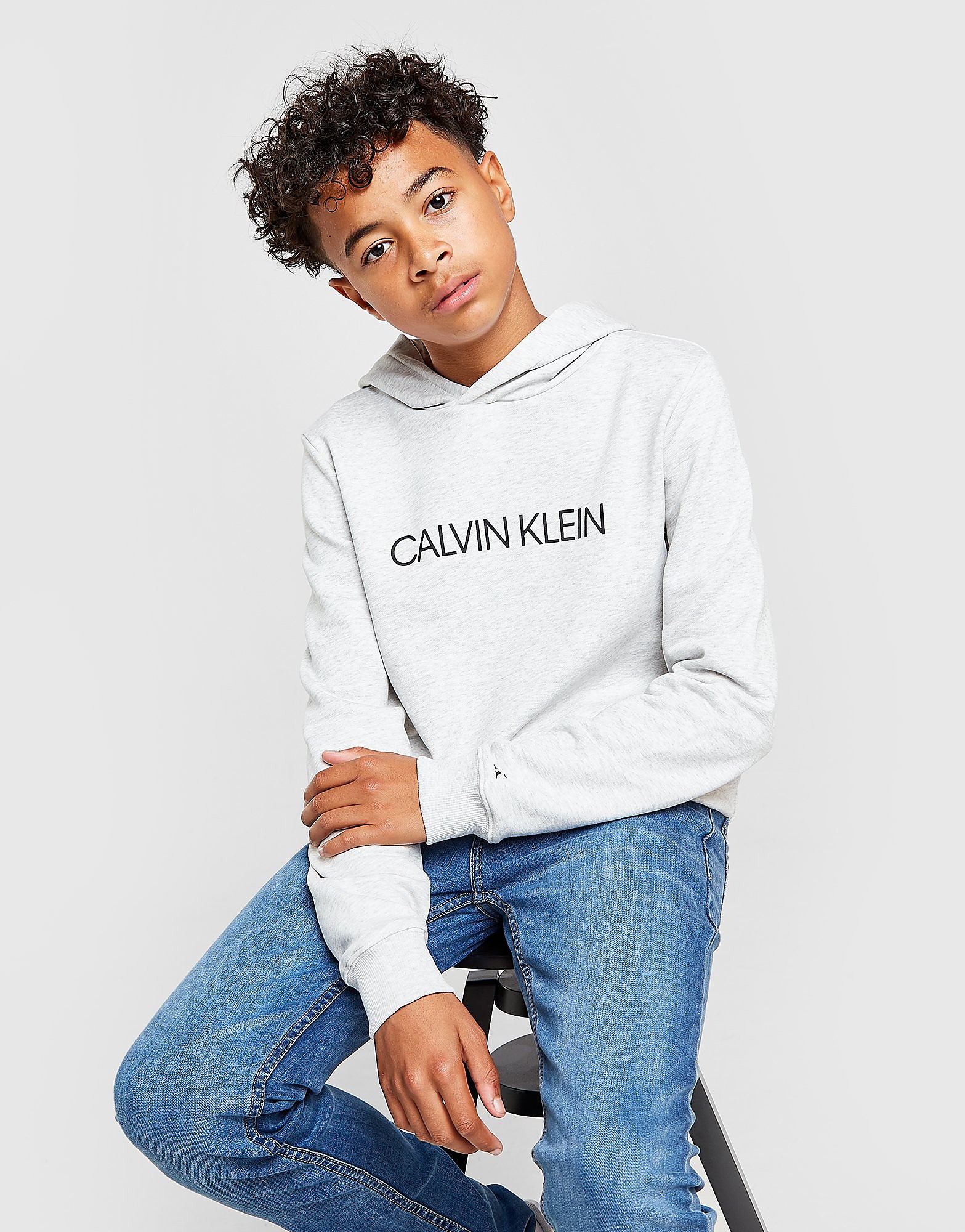 

Calvin Klein Institutional Logo Hoodie Junior - Grey - Kids, Grey