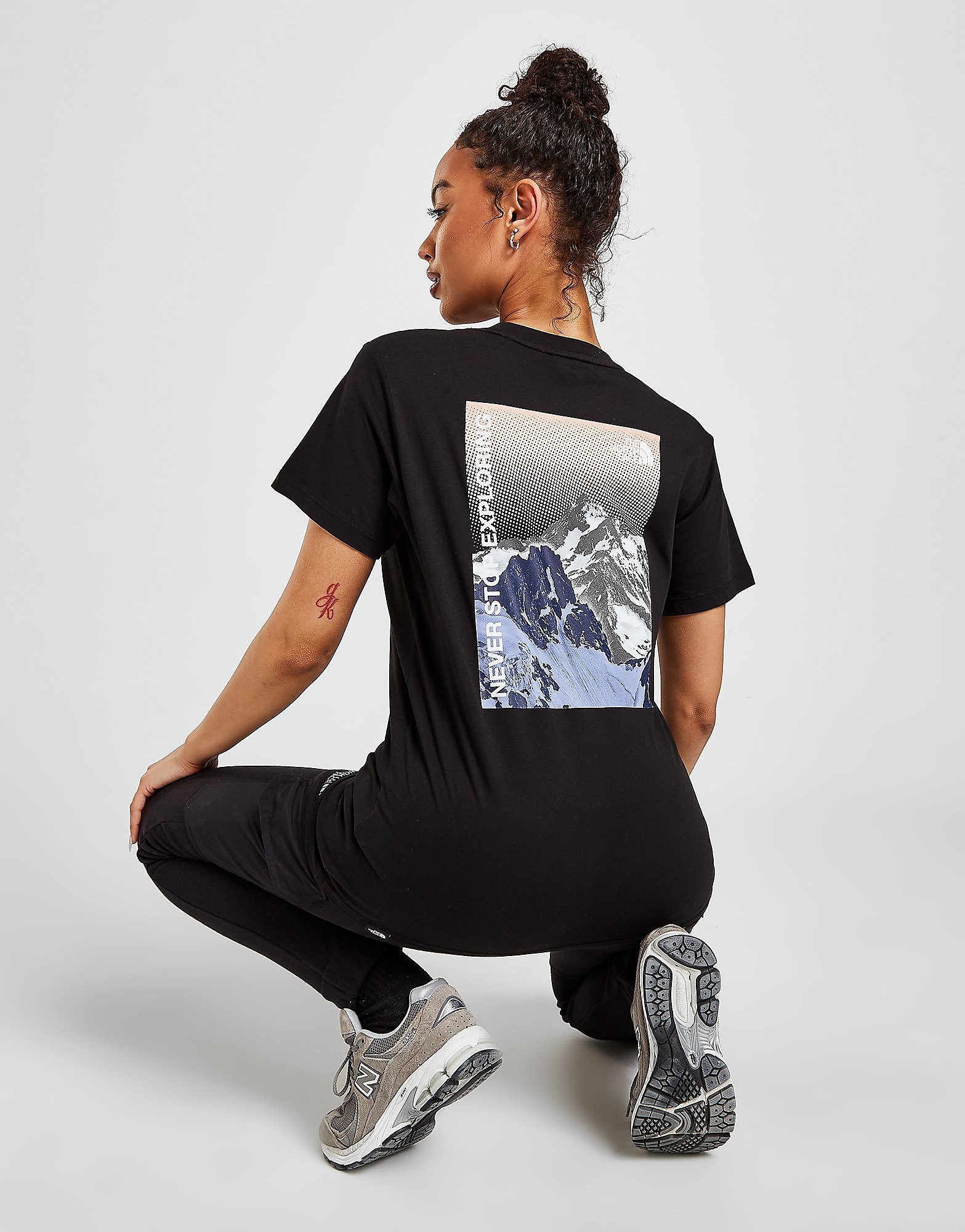The North Face Graphic Boyfriend T-Shirt - Only at JD - Black - Womens, Black