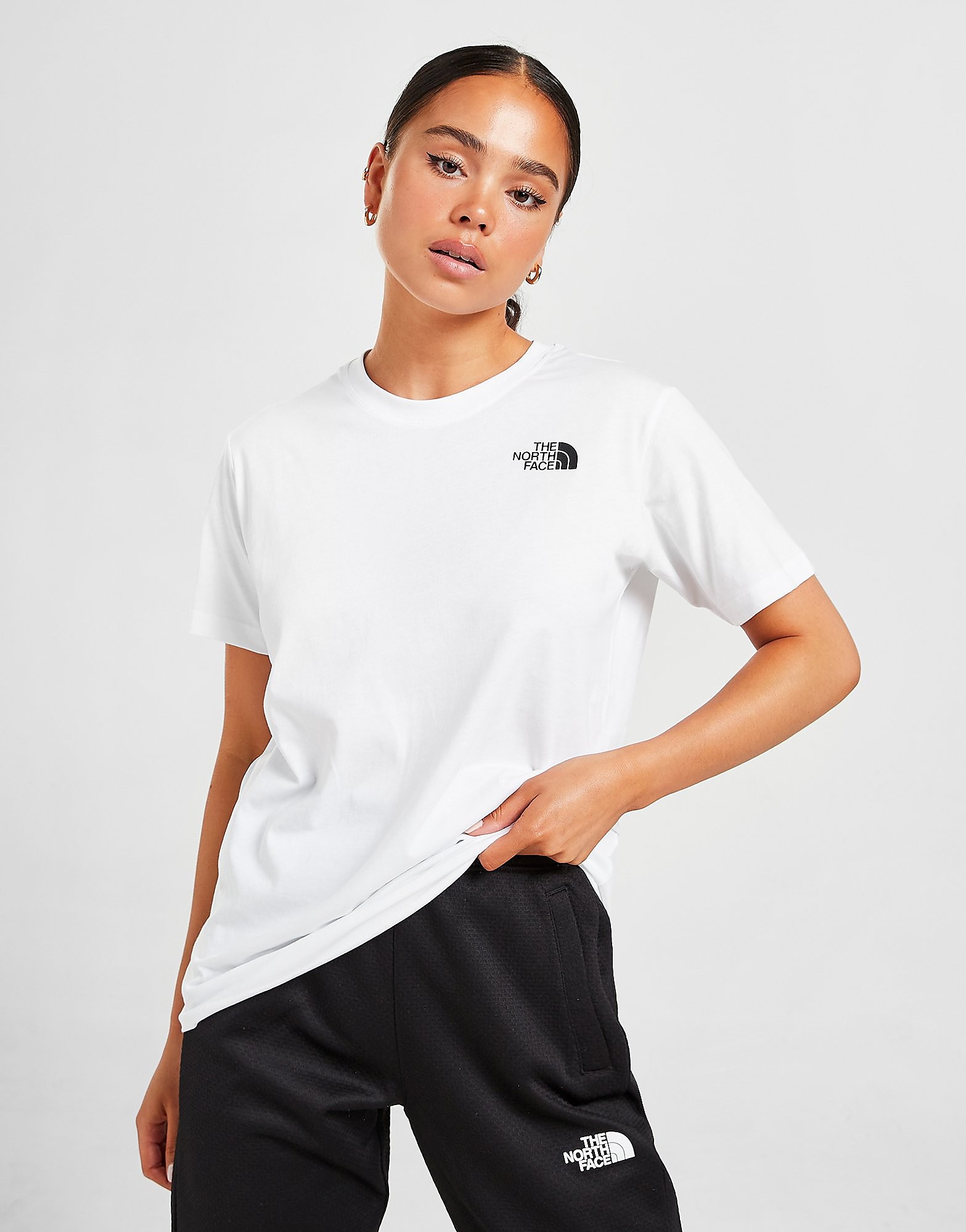 

The North Face Wordmark Boyfriend T-Shirt - Only at JD - White - Womens, White