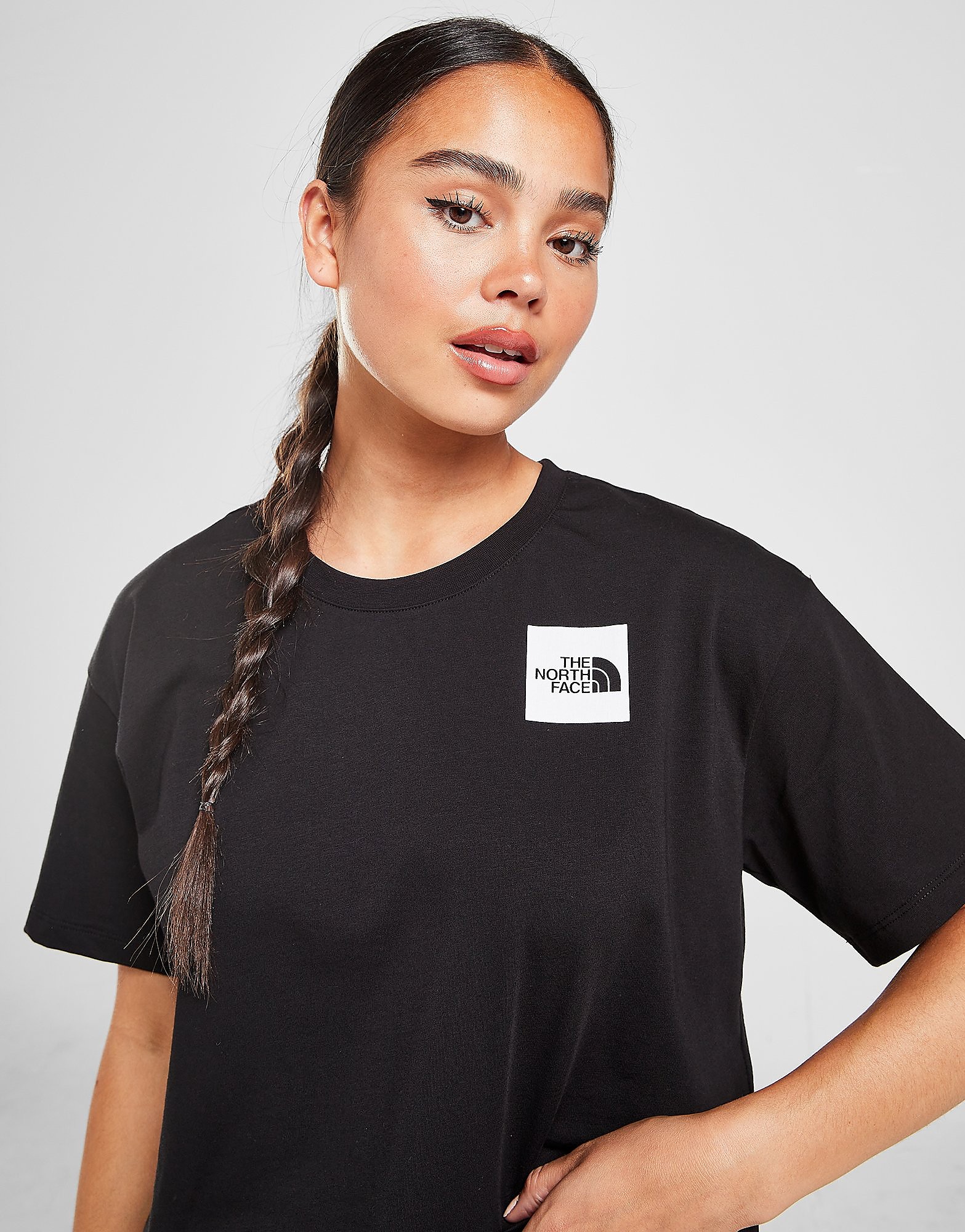 

The North Face Box Logo Crop T-Shirt - Black - Womens, Black