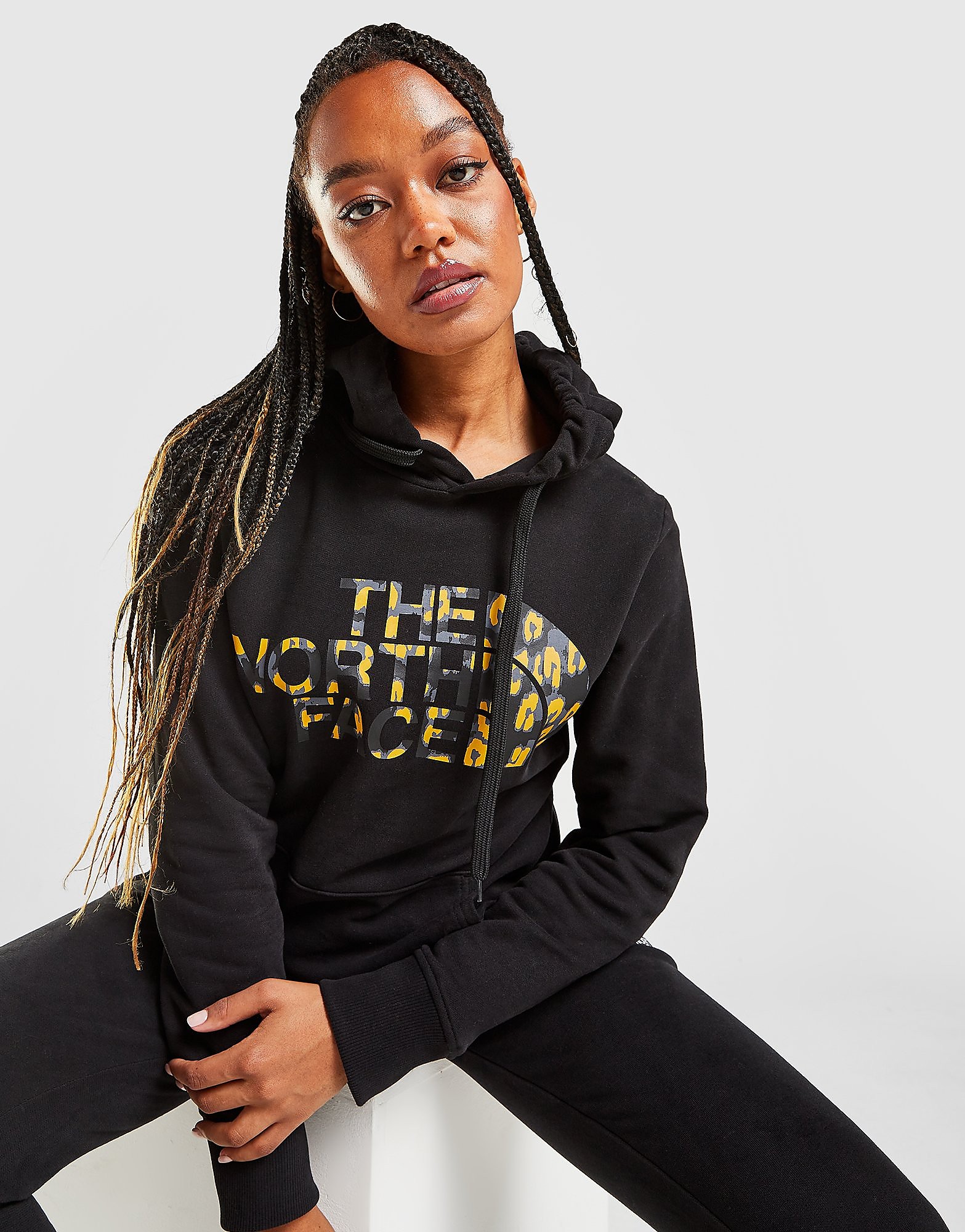 

The North Face All Over Print Overhead Hoodie - Black - Womens, Black