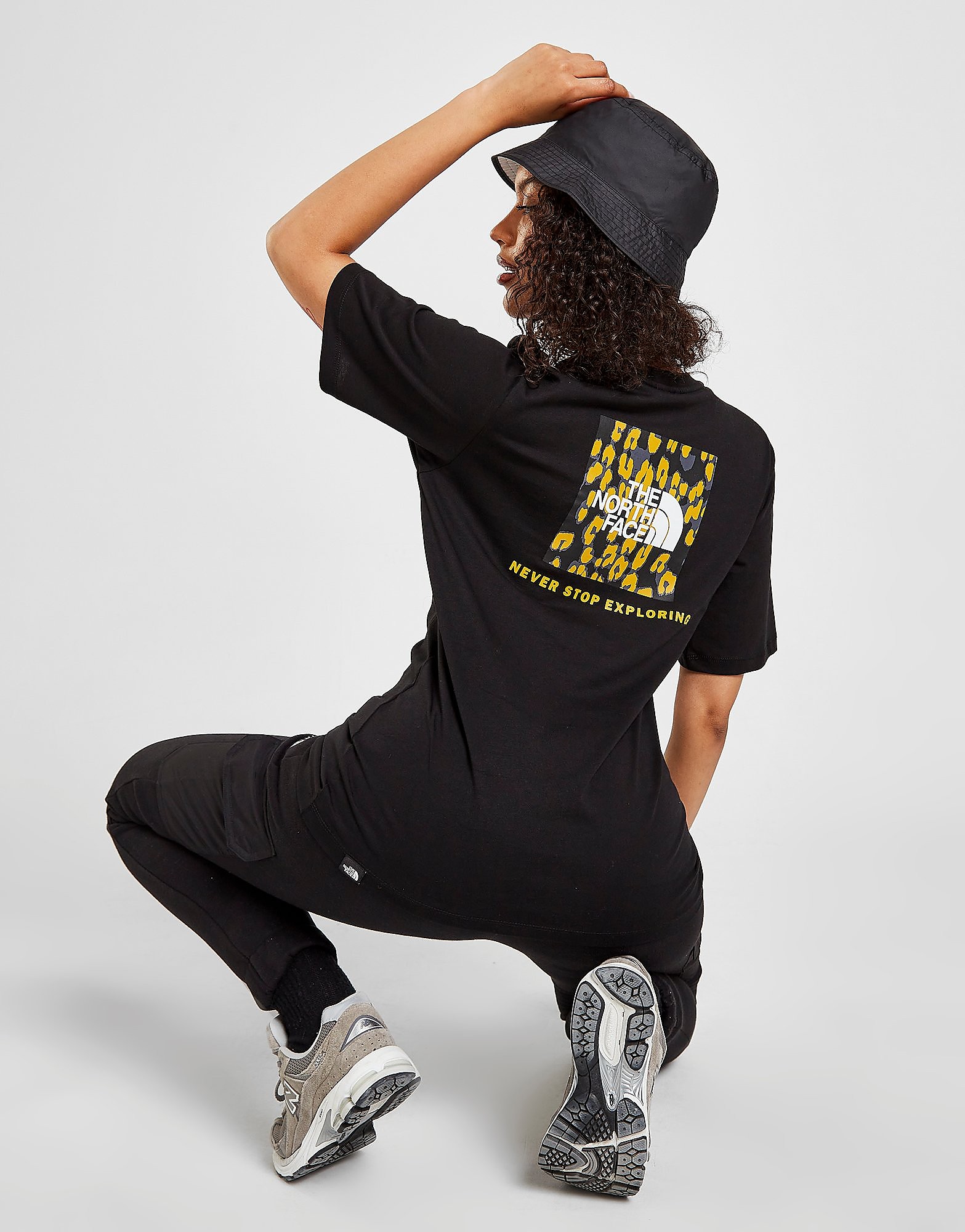 The North Face Printed Boyfriend T-Shirt - Black - Womens, Black