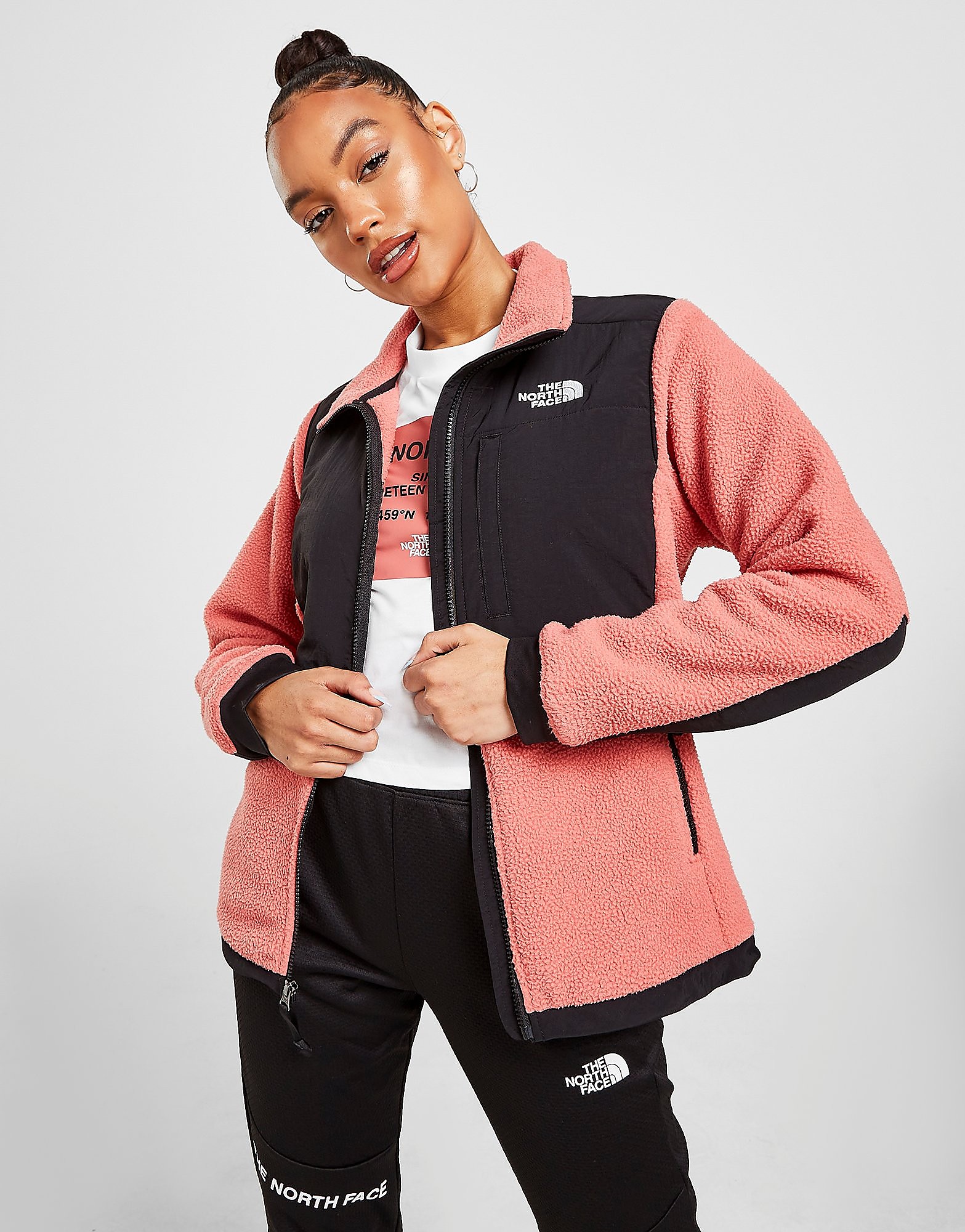 

The North Face Denali Full Zip Fleece Jacket - Pink/Black - Womens, Pink/Black