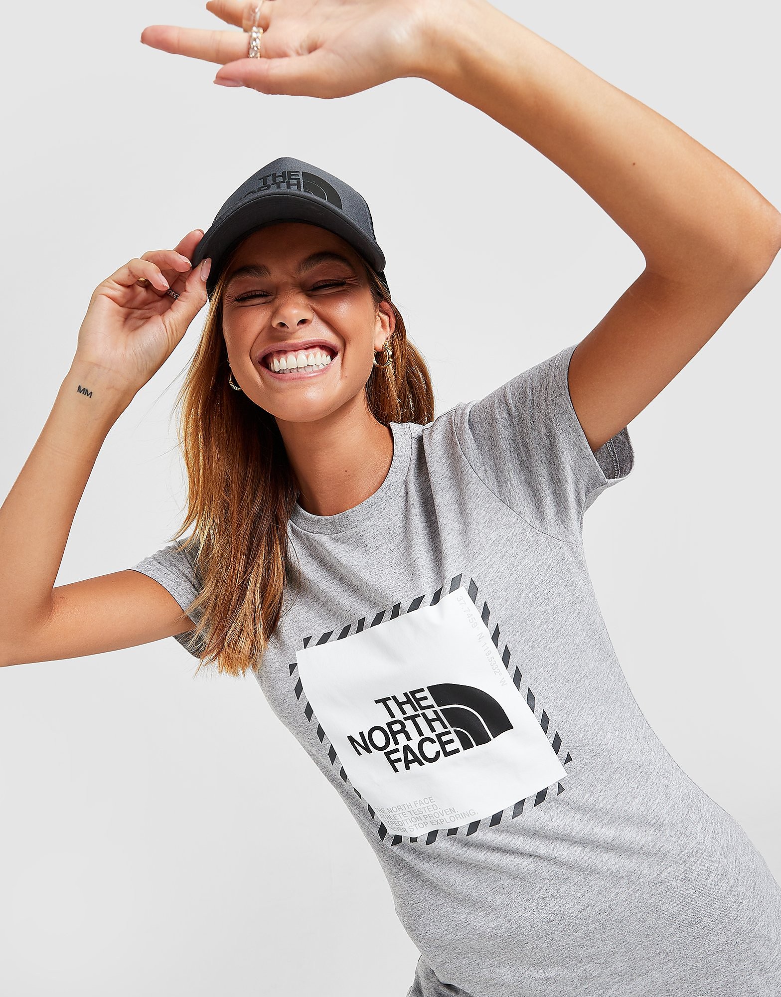 

The North Face Coordinates Short Sleeve T-Shirt - Grey - Womens, Grey