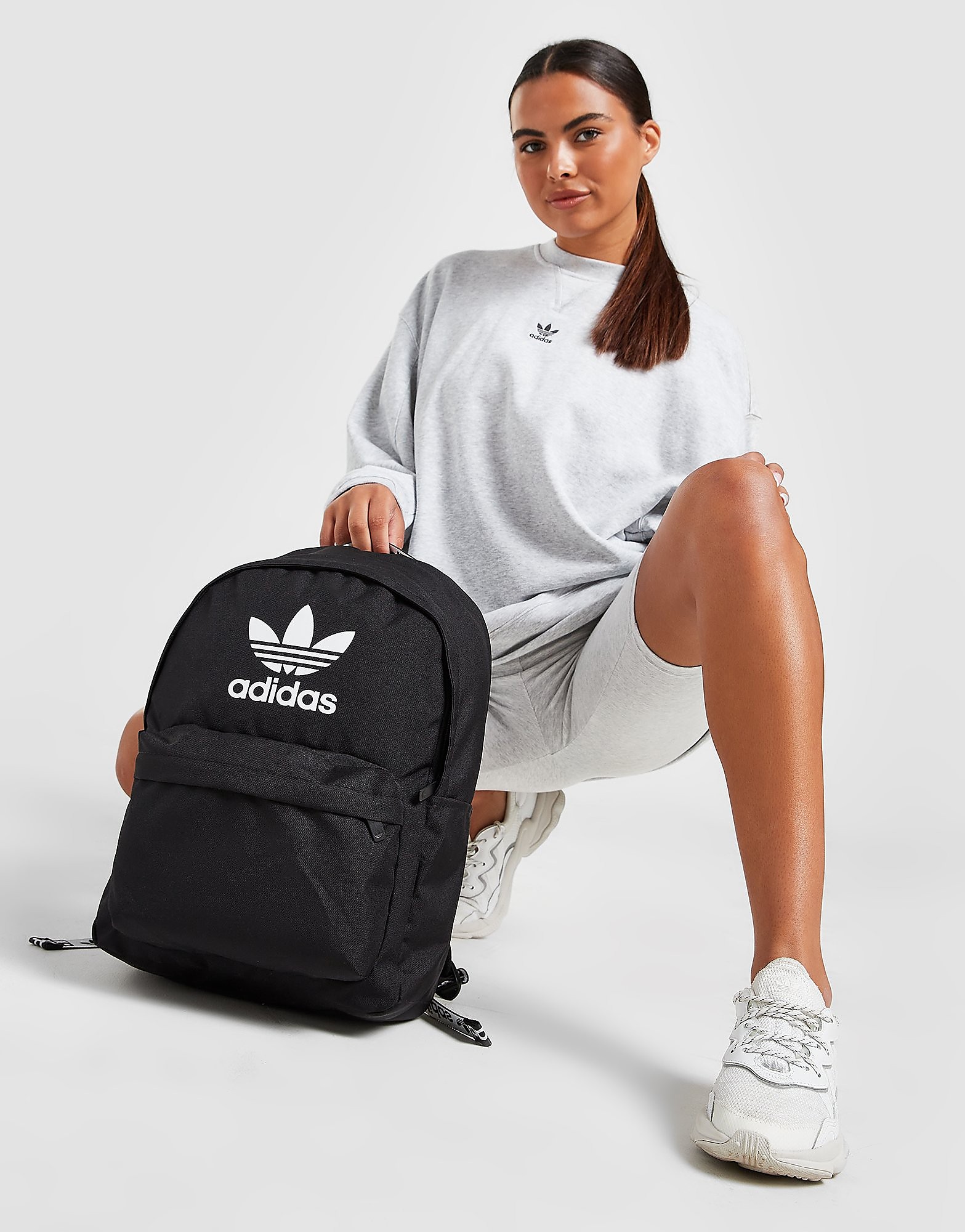 adidas Originals Adicolour Backpack - Black / White - Womens, Black ...