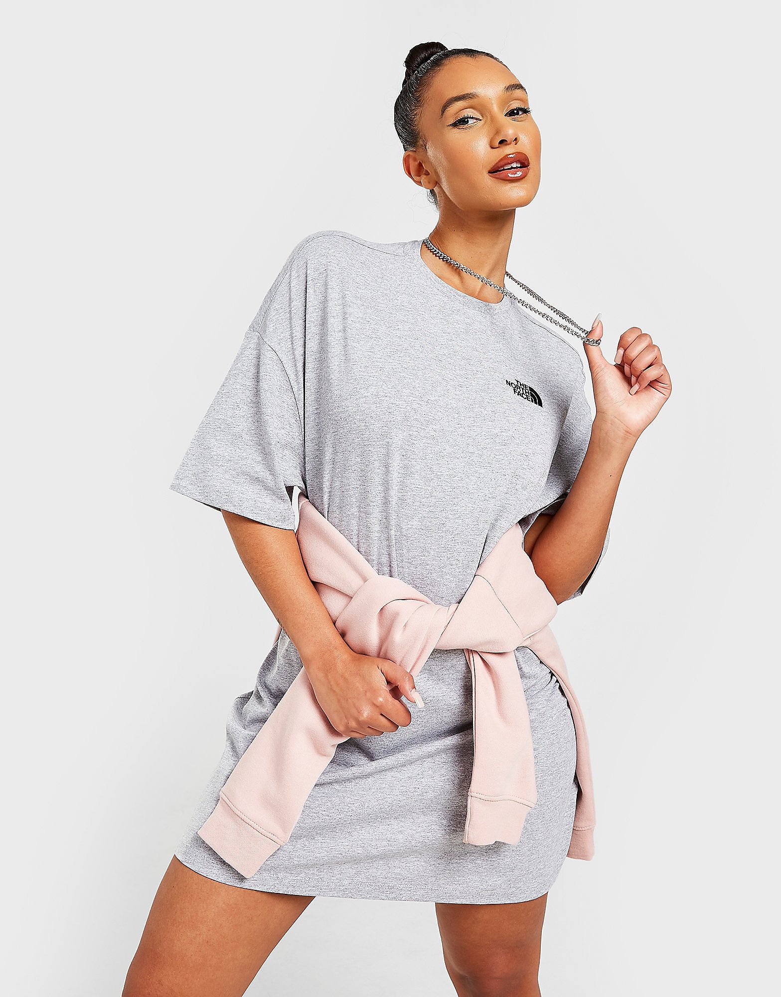 

The North Face Dome Logo T-Shirt Dress - Grey - Womens, Grey