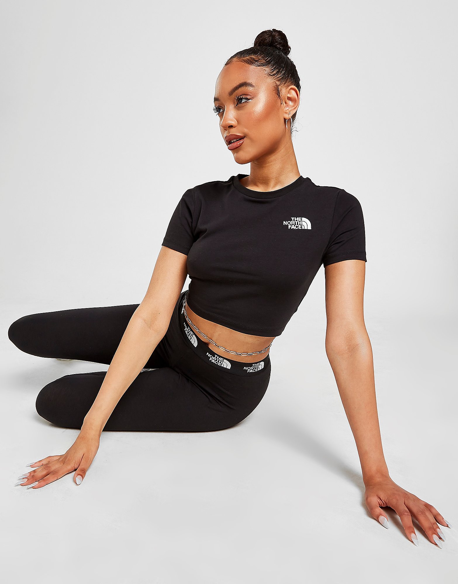 

The North Face Short Sleeve Crop Logo T-Shirt - Black - Womens, Black