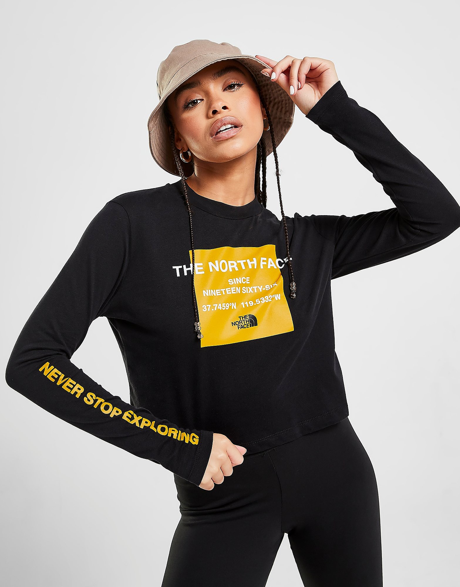 

The North Face Coordinates Long Sleeve T-Shirt - Black - Womens, Black