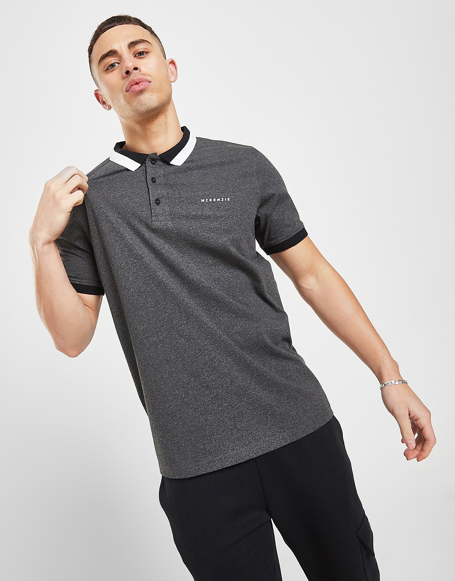 McKenzie Patrick Polo Shirt - Only at JD - Grey - Mens, Grey