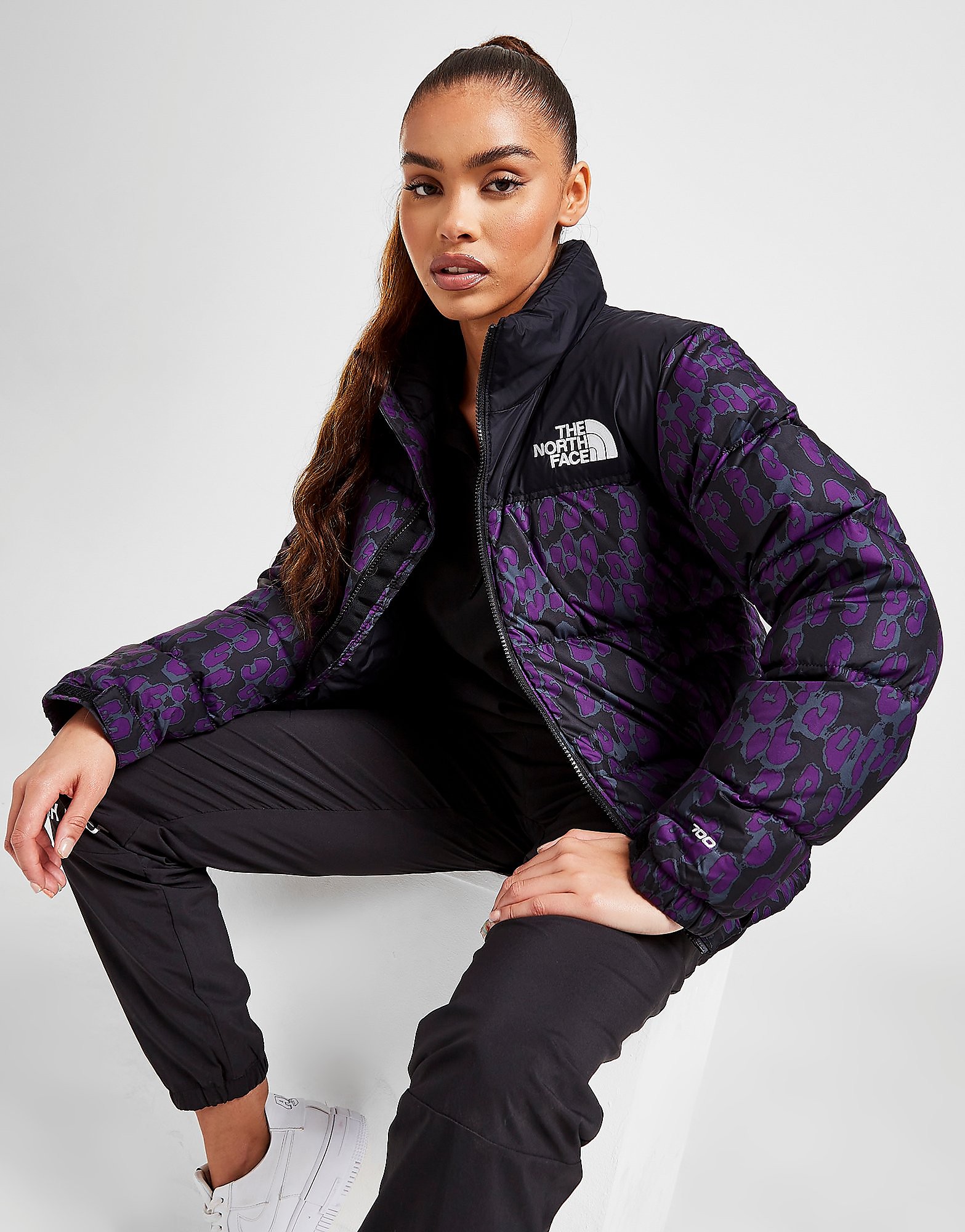

The North Face Nuptse Leopard Print Jacket - Purple - Mens, Purple