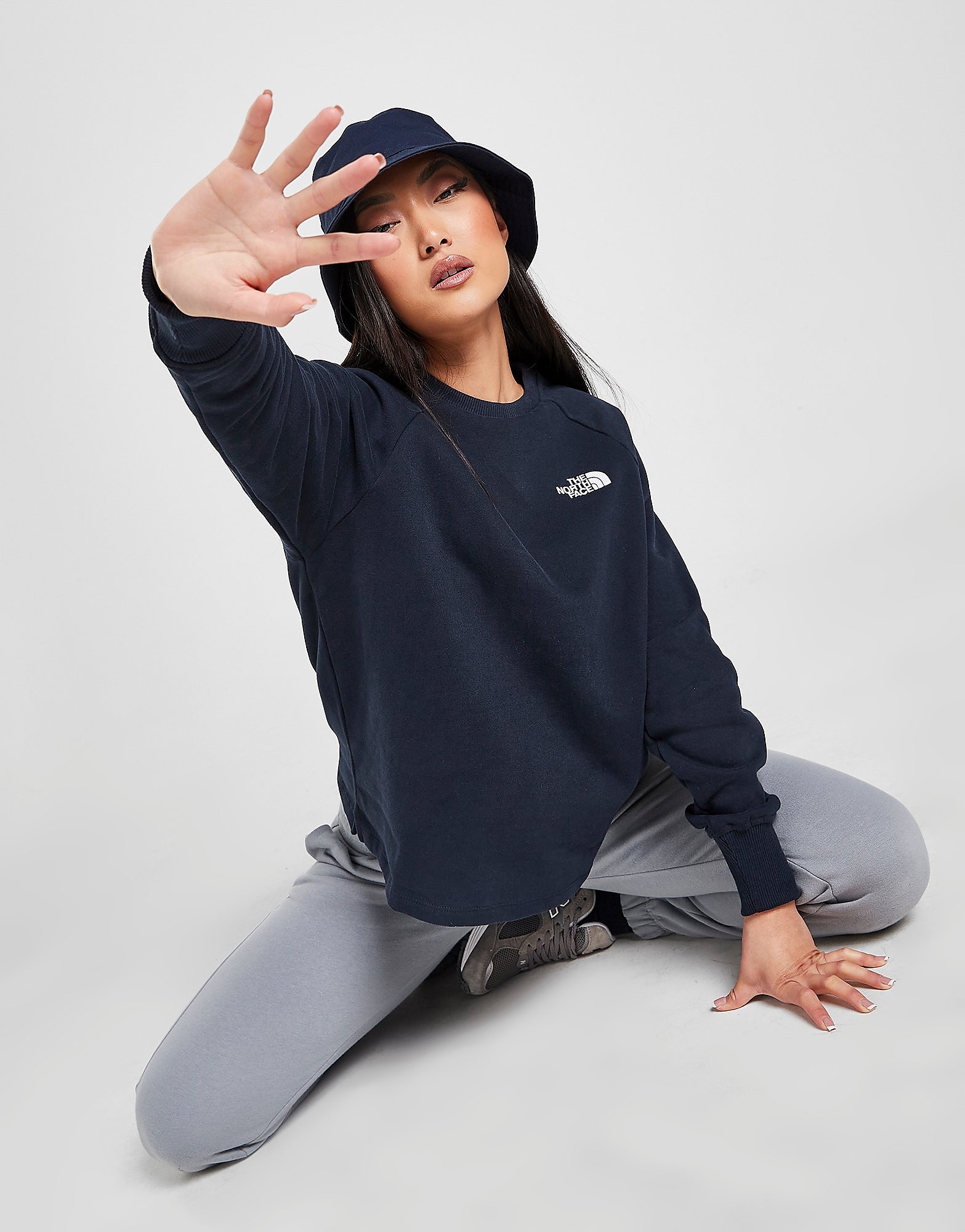 

The North Face Oversized Crew Sweatshirt - Blue - Womens, Blue
