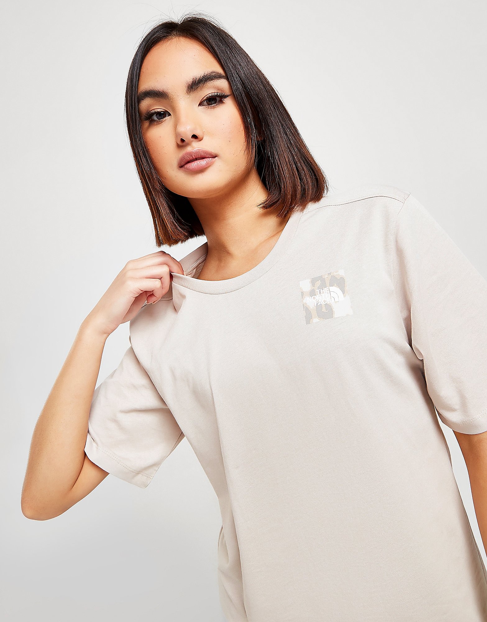 The North Face Fine Boyfriend T-Shirt - Grey - Womens, Grey