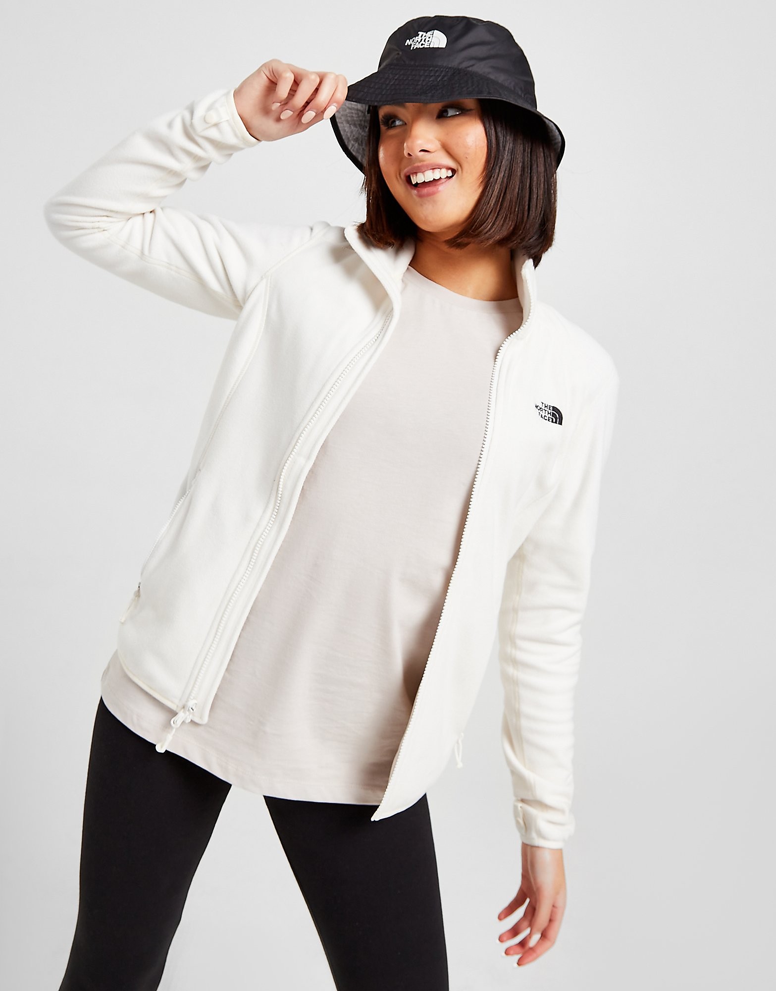 

The North Face Glacier Full Zip Fleece Top - White - Womens, White