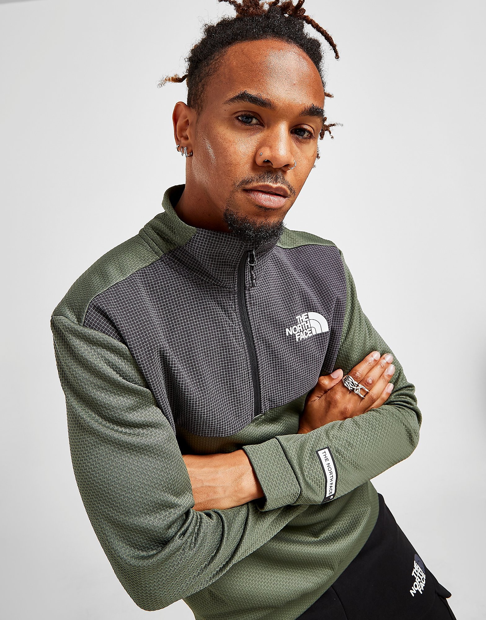 The North Face Mountain Athletics 1/4 Zip Track Top - Only at JD - Green - Mens, Green
