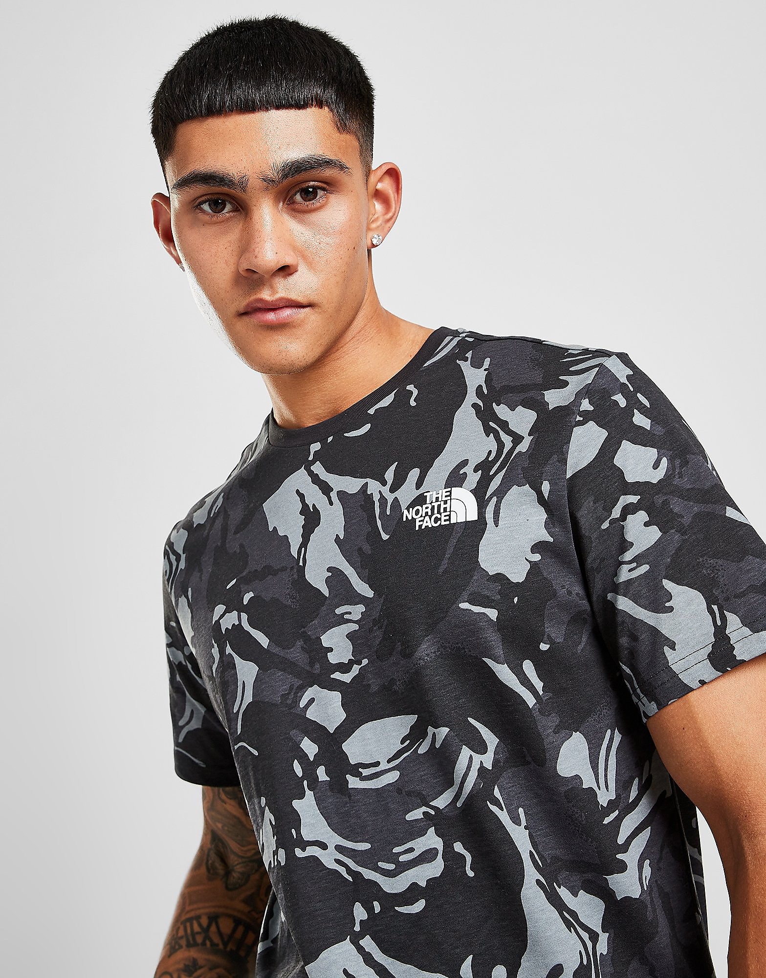 

The North Face All Over Camo Print T-Shirt - Only at JD - Black - Mens, Black