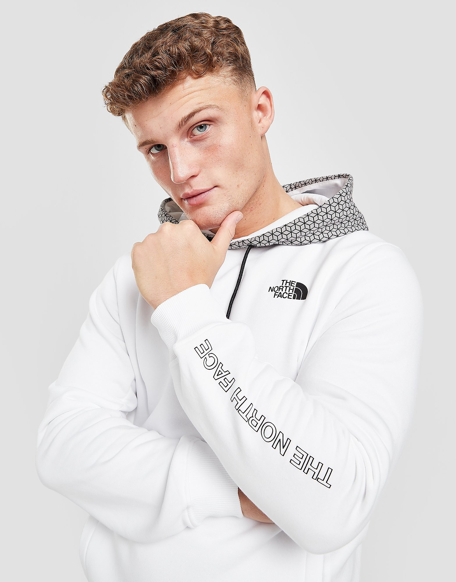 

The North Face Geometric Print Hoodie - Only at JD - White - Mens, White