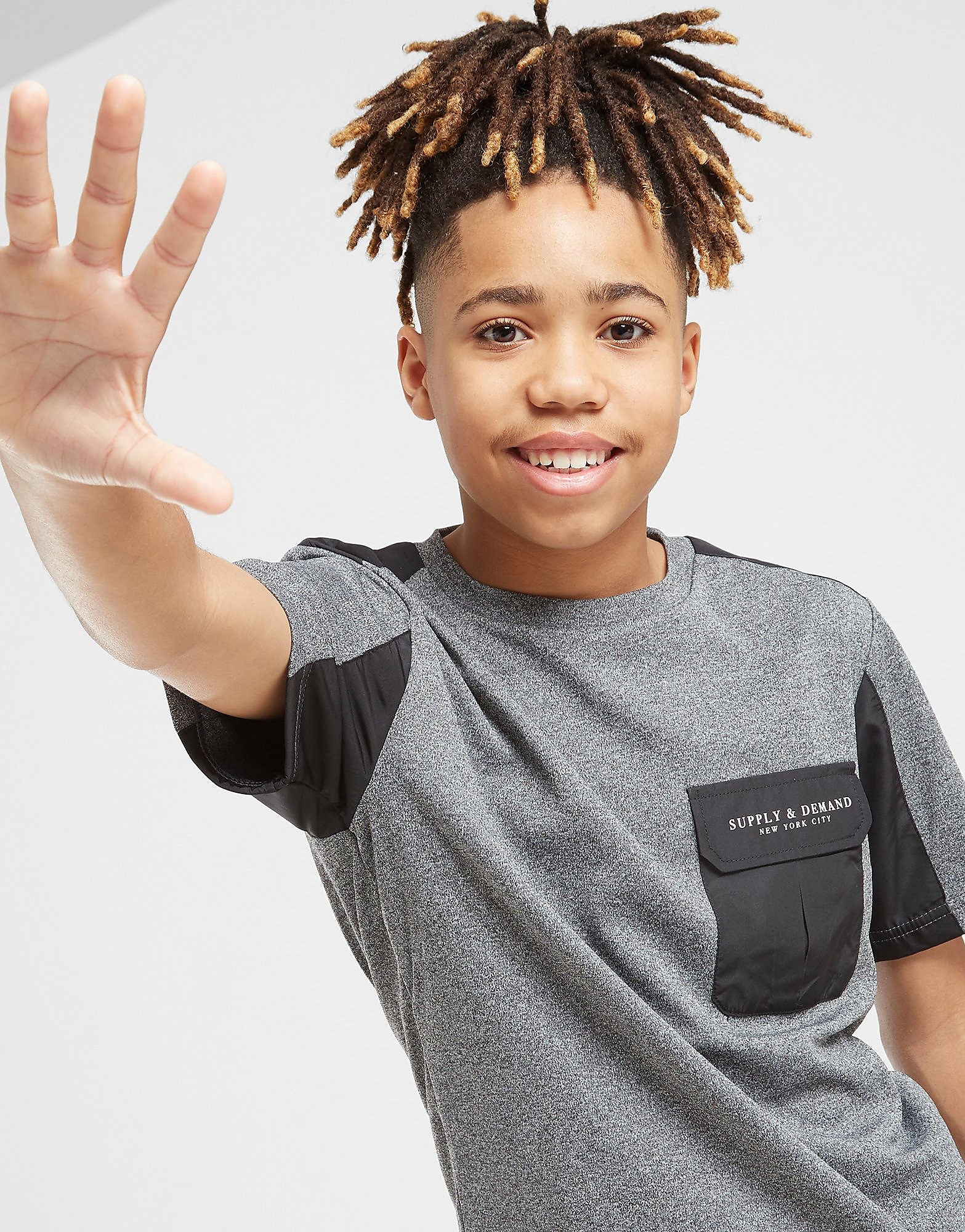 Supply & Demand Compact Poly T-Shirt Junior - Grey - Kids, Grey