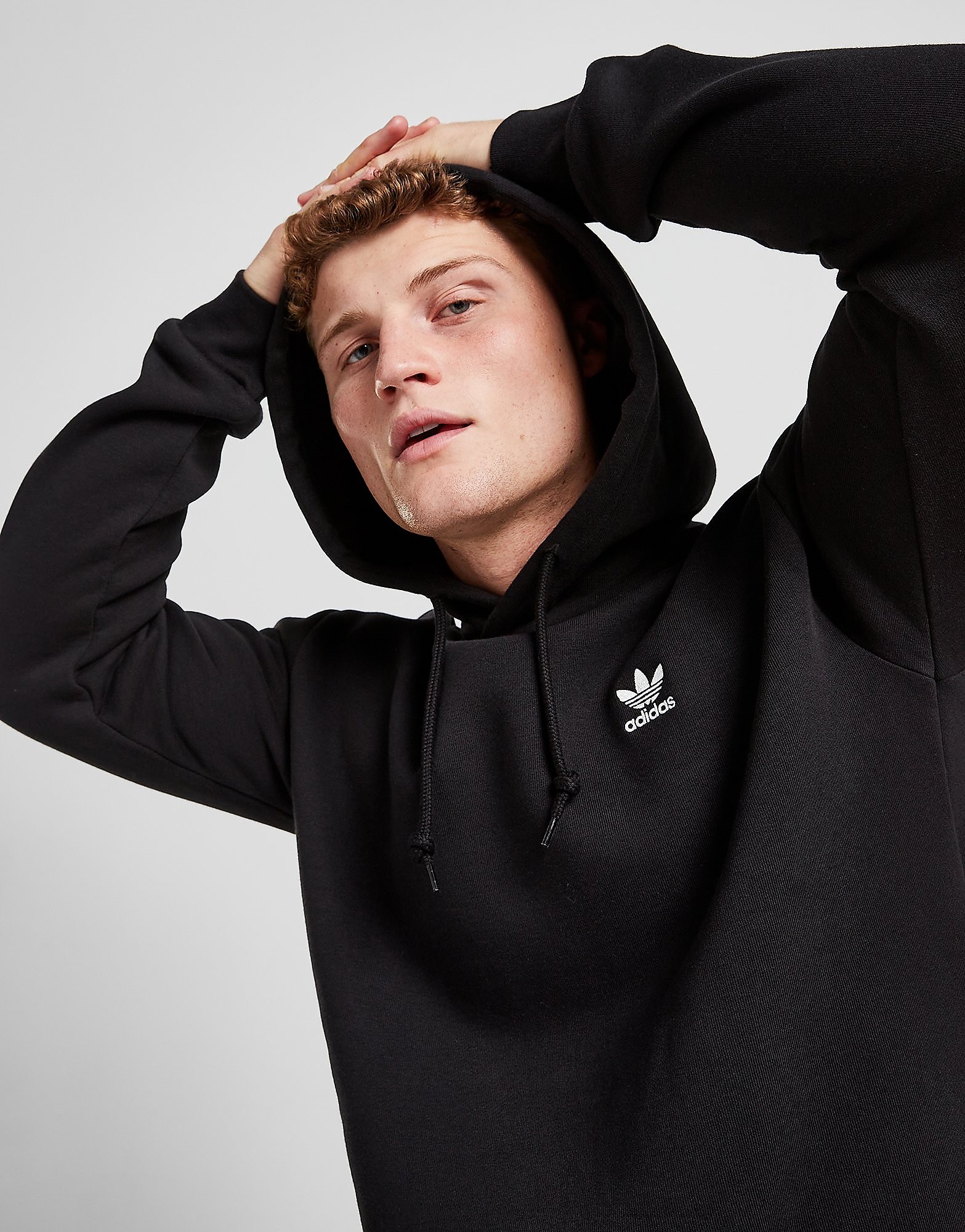 

adidas Originals Trefoil Essential Hoodie - Black - Mens, Black