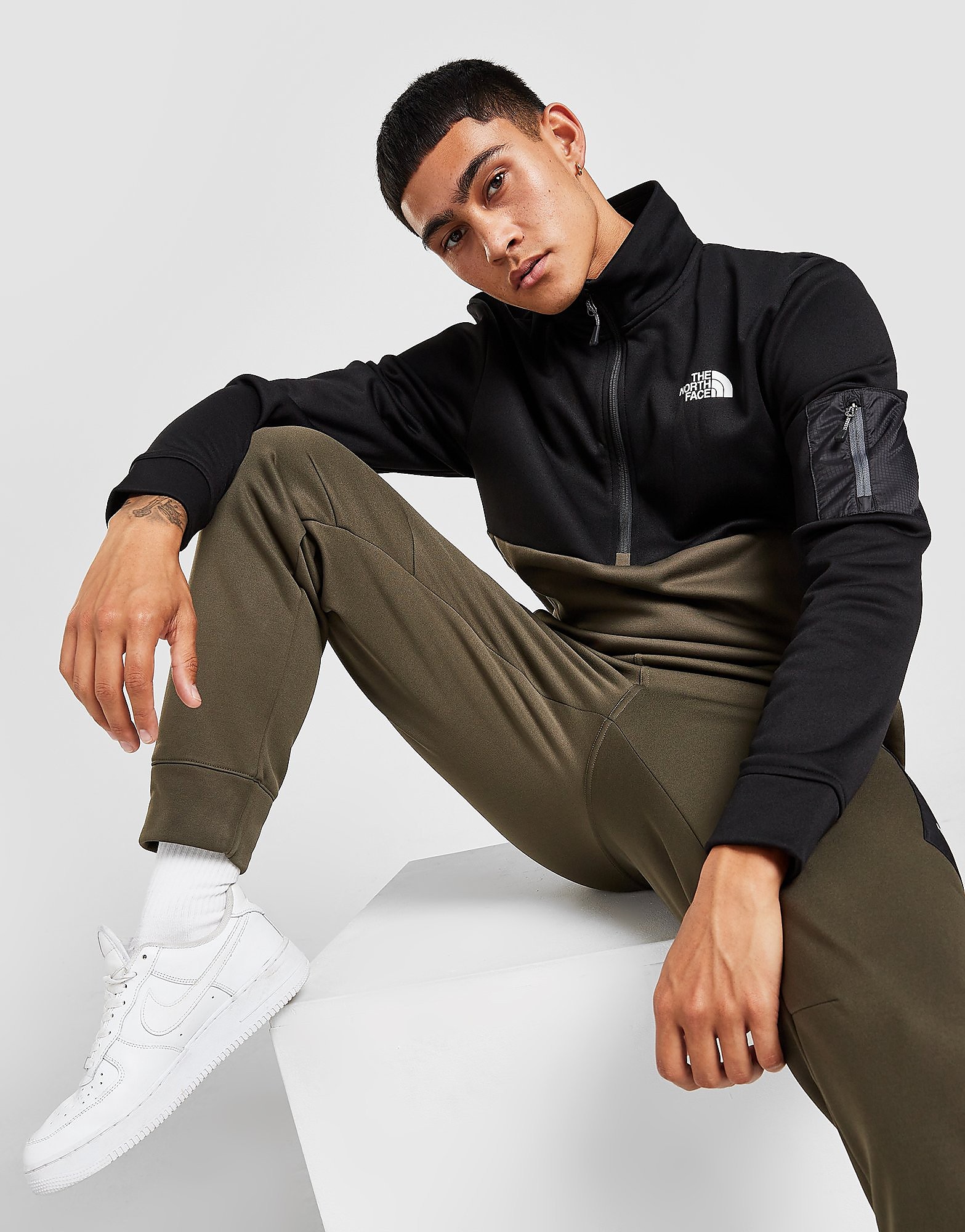 

The North Face Track Top - Only at JD - Green/Black - Mens, Green/Black