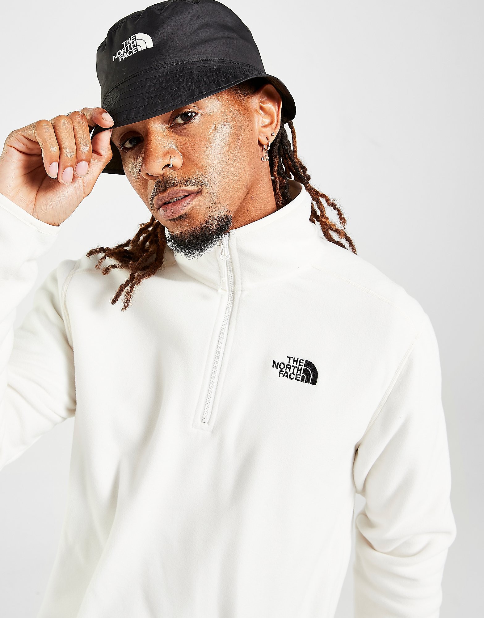 

The North Face Glacier 1/4 Zip Top - White - Mens, White