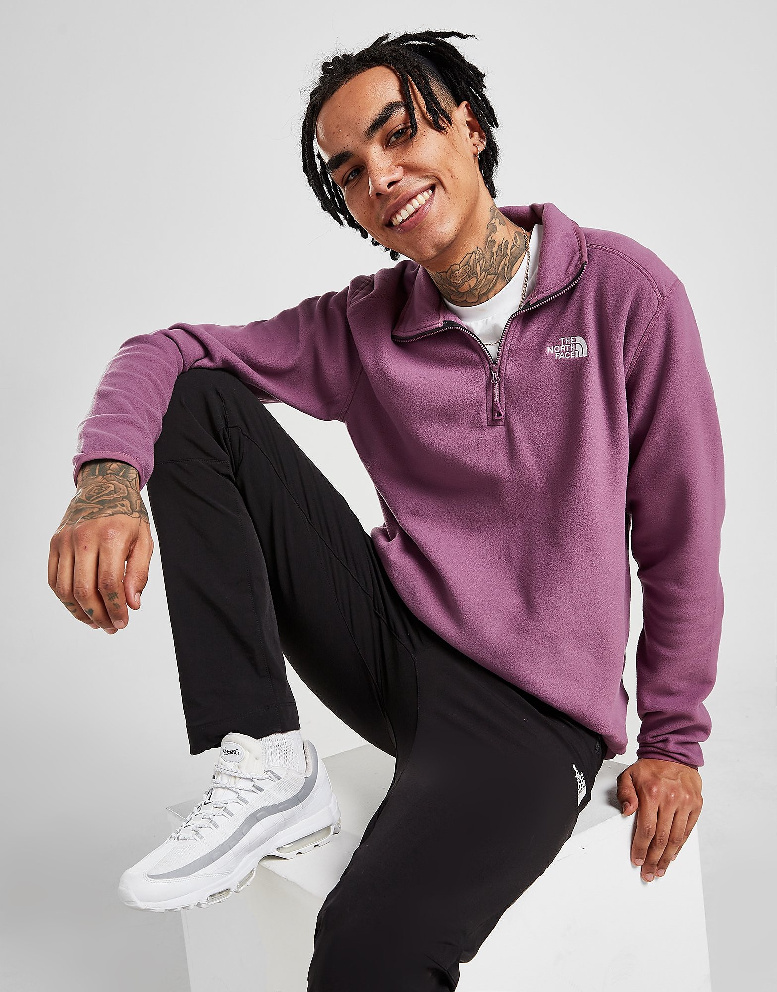 

The North Face Glacier 1/4 Zip Top - Pink - Mens, Pink