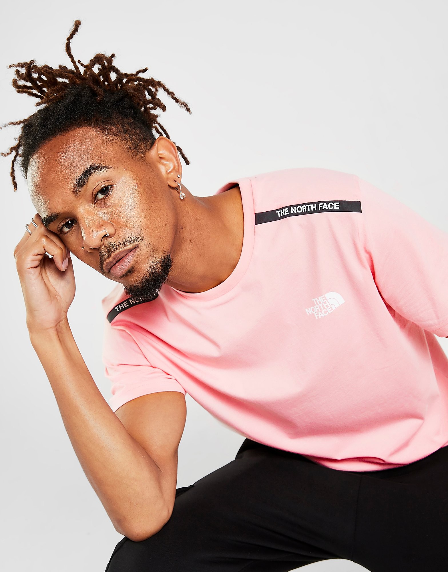 

The North Face Tape T-Shirt - Only at JD - Pink - Mens, Pink