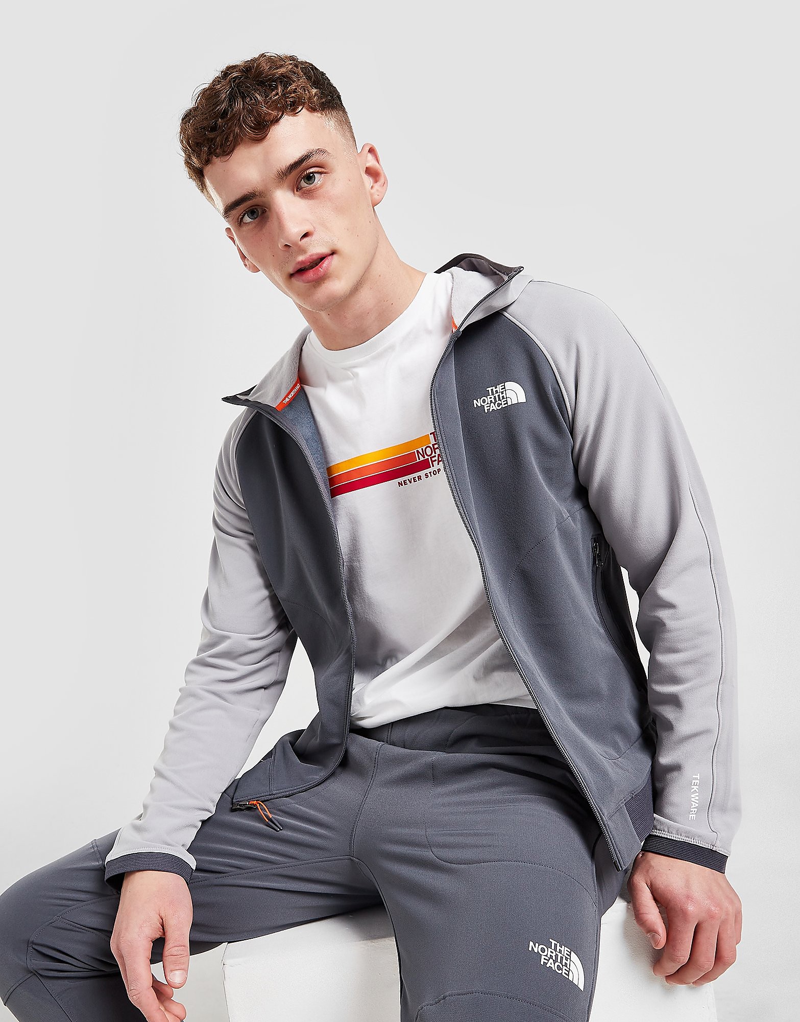 

The North Face Tekware Full Zip Hoodie - Grey - Mens, Grey