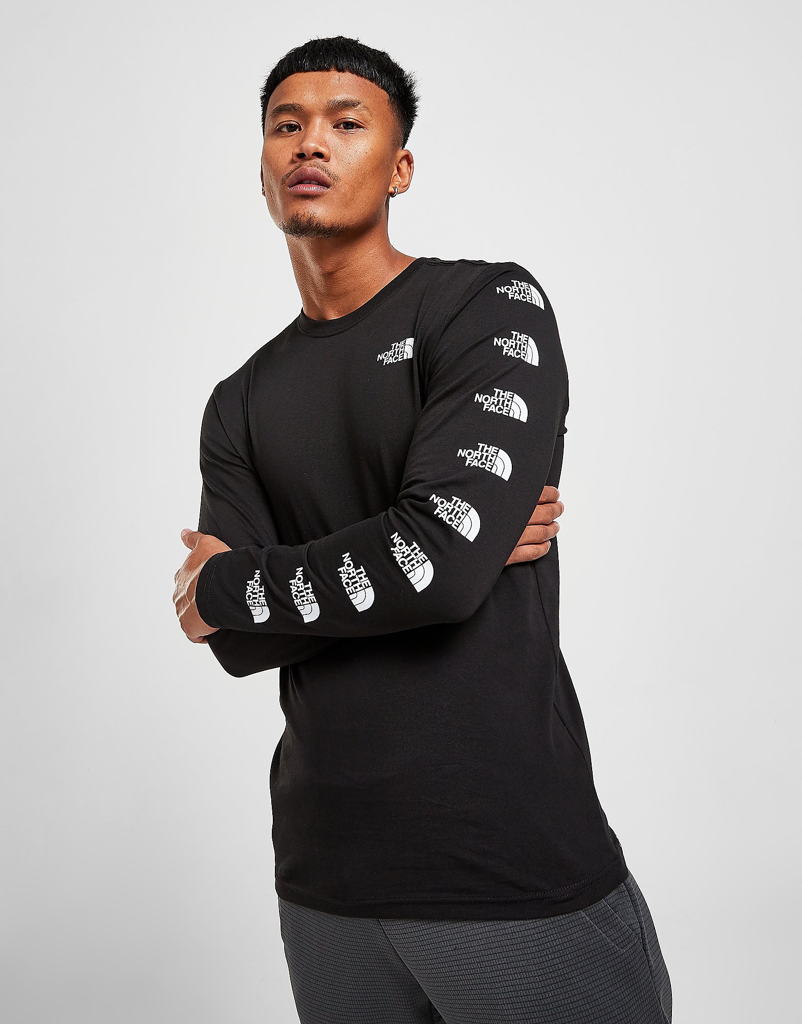 

The North Face Repeat Long Sleeve T-Shirt - Only at JD - Black - Mens, Black