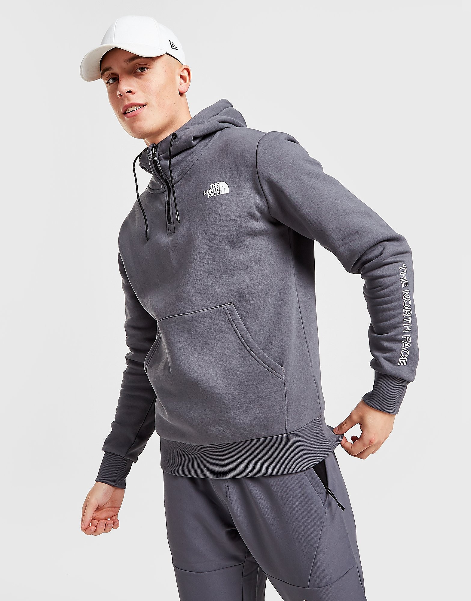 

The North Face 1/4 Zip Fleece Hoodie - Only at JD - Grey - Mens, Grey