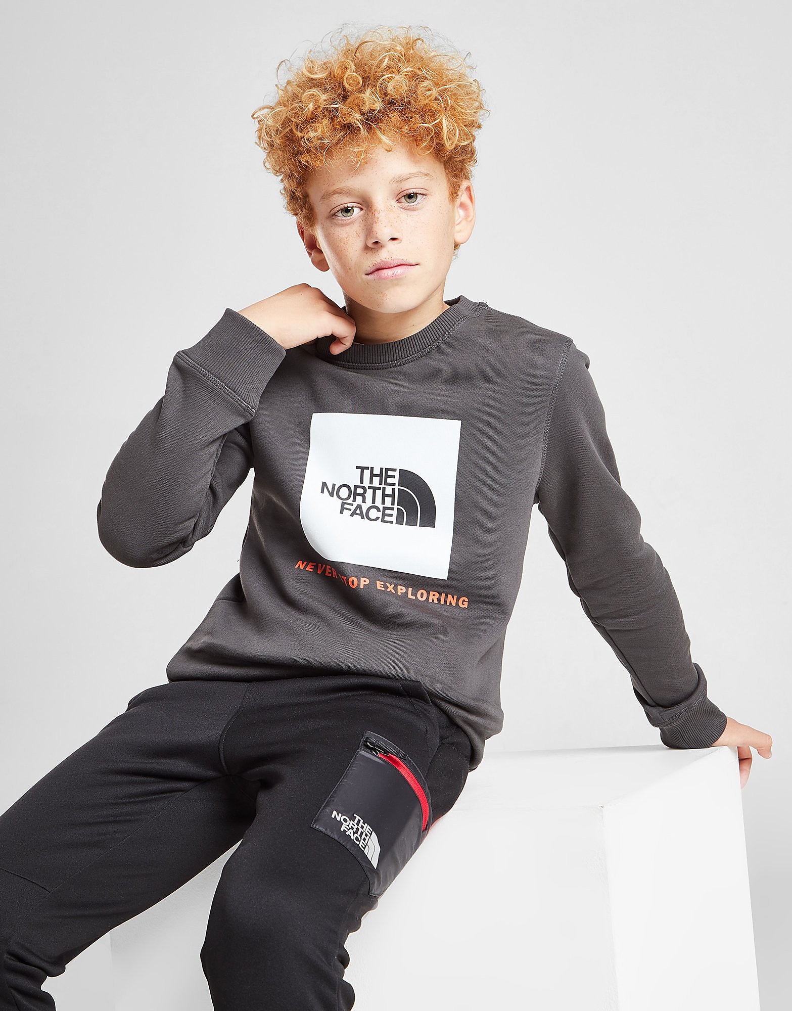 

The North Face Box Logo Crew Sweatshirt Junior - Grey - Kids, Grey