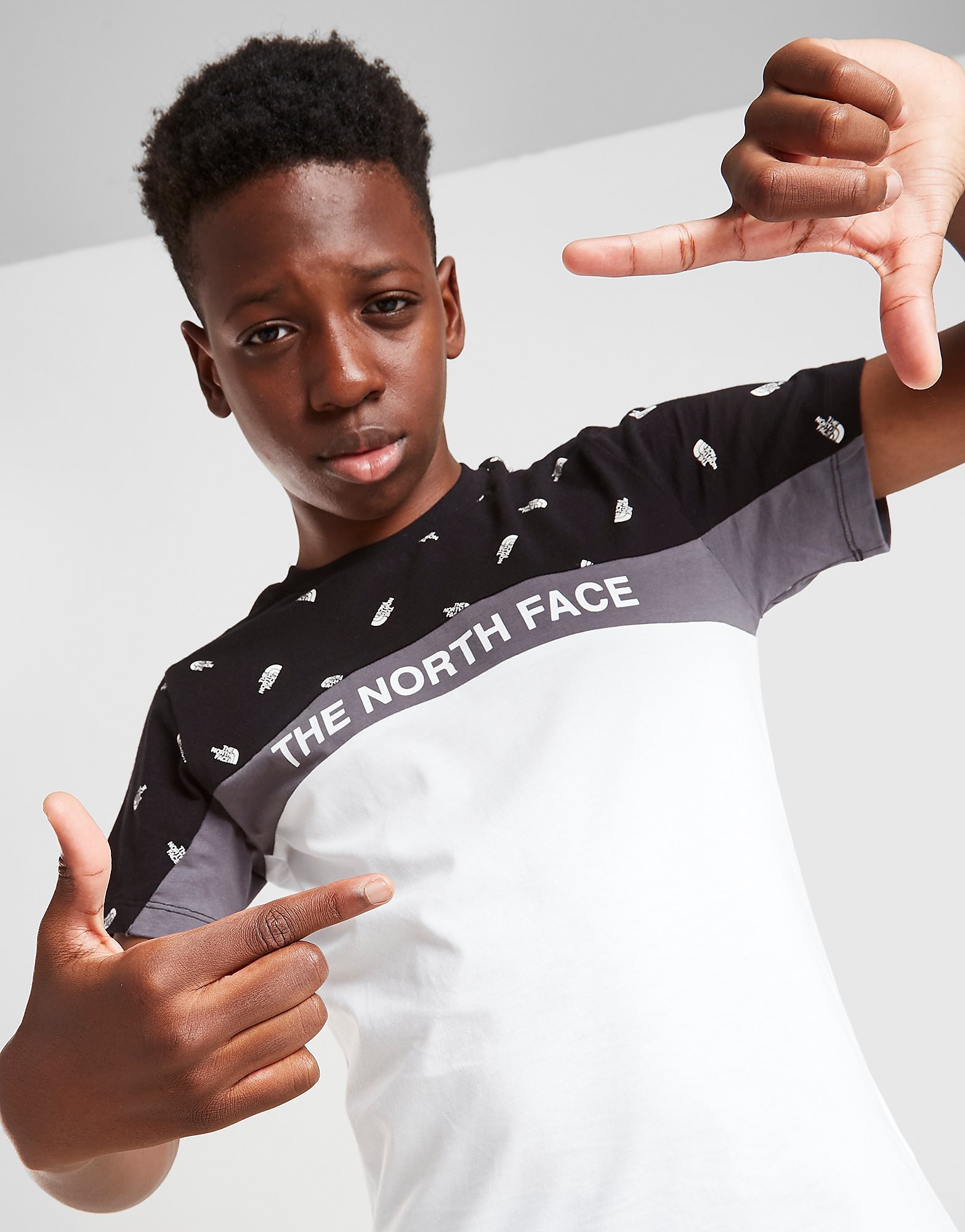 

The North Face Colour Block Print T-Shirt Junior - Only at JD - White - Kids, White