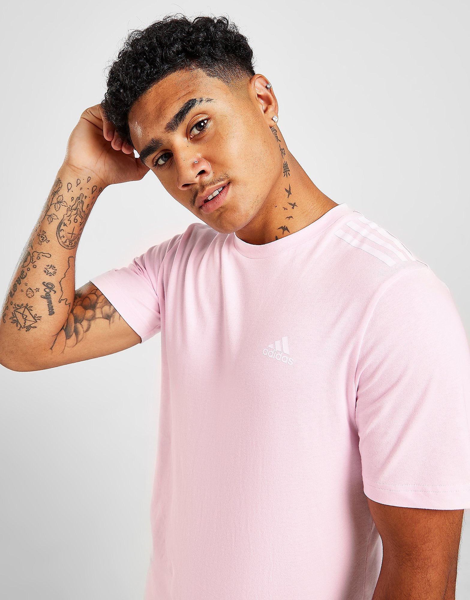 

adidas Badge of Sport 3-Stripes T-Shirt - Only at JD - Pink, Pink