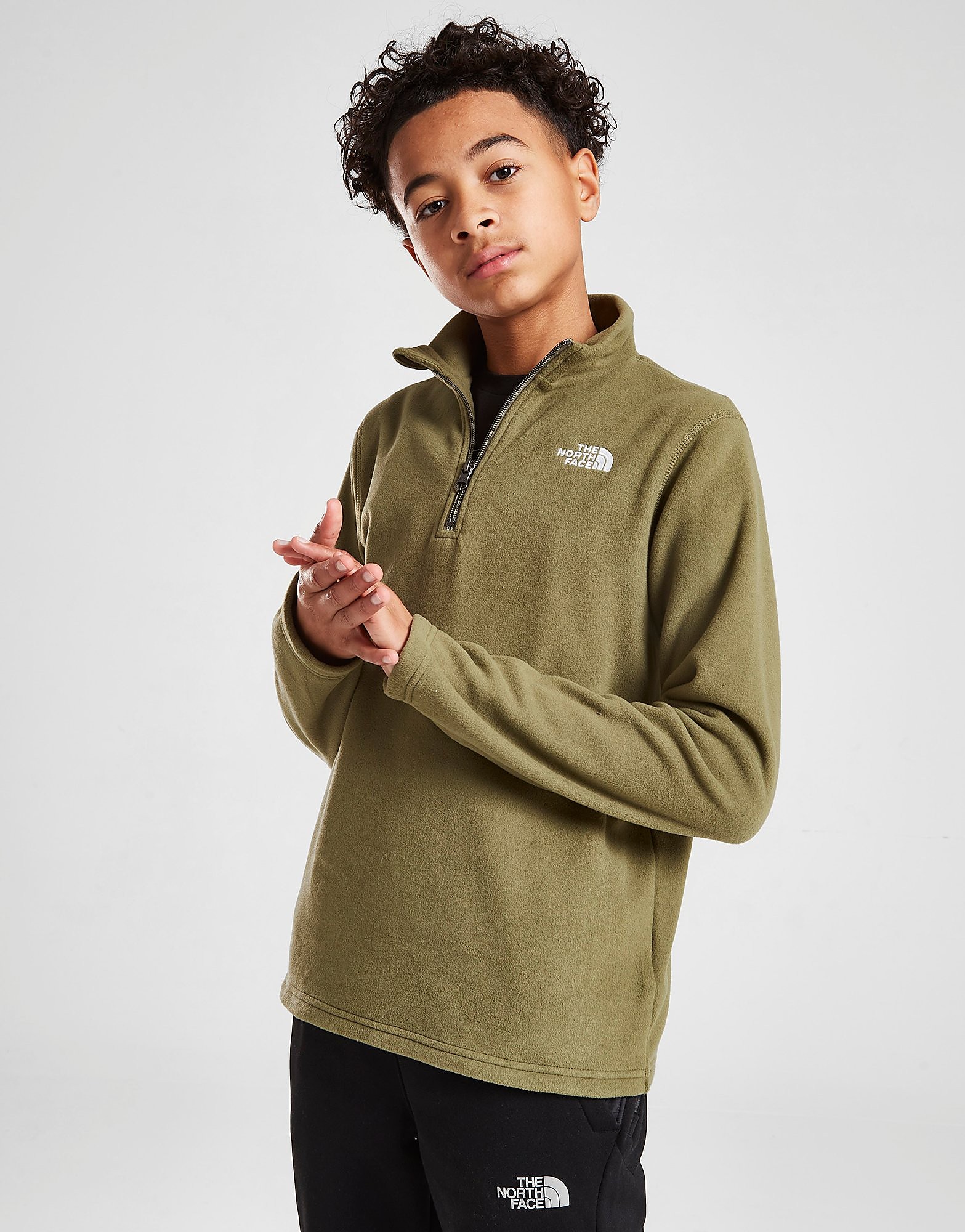 

The North Face Glacier 1/4 Zip Sweatshirt Junior - Green - Kids, Green