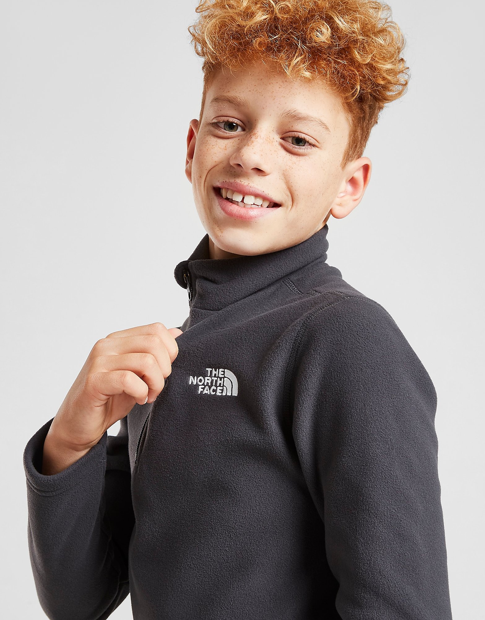 

The North Face Glacier 1/4 Zip Sweatshirt Junior - Grey - Kids, Grey