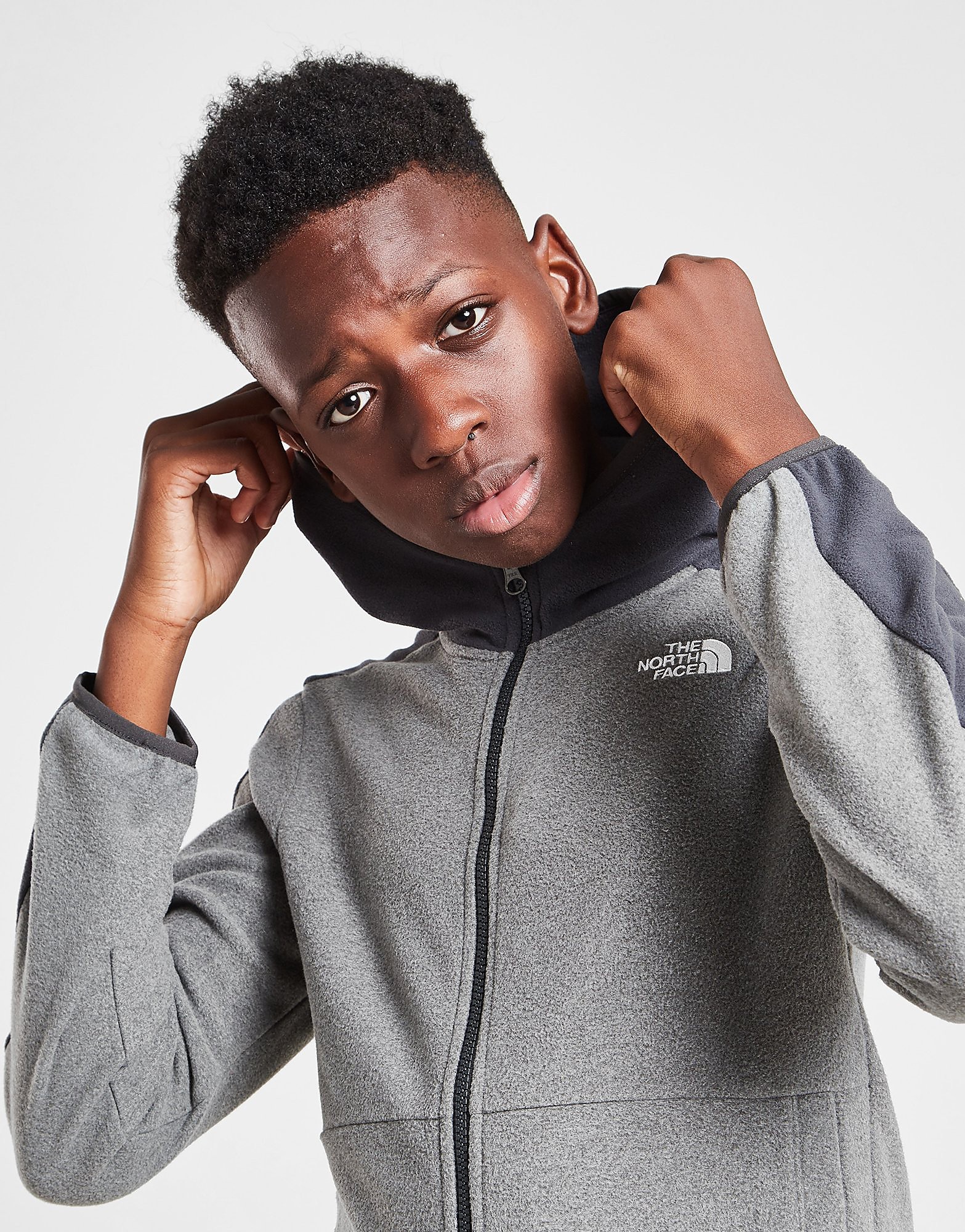 

The North Face Glacier Full Zip Hoodie Junior - Grey/MGH - Kids, Grey/MGH
