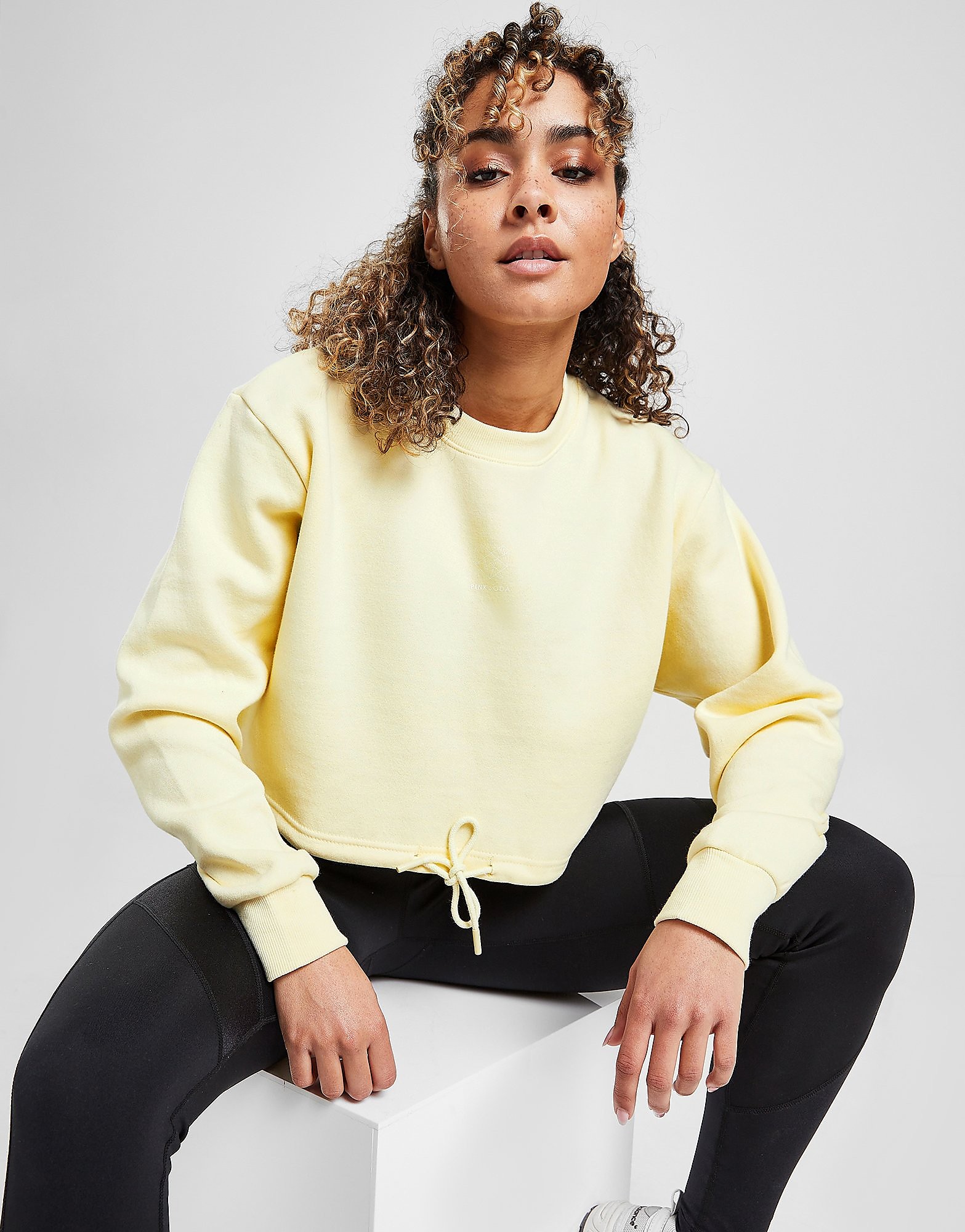 

Pink Soda Sport Essentials Crop Crew Sweatshirt - Only at JD - Yellow - Womens, Yellow