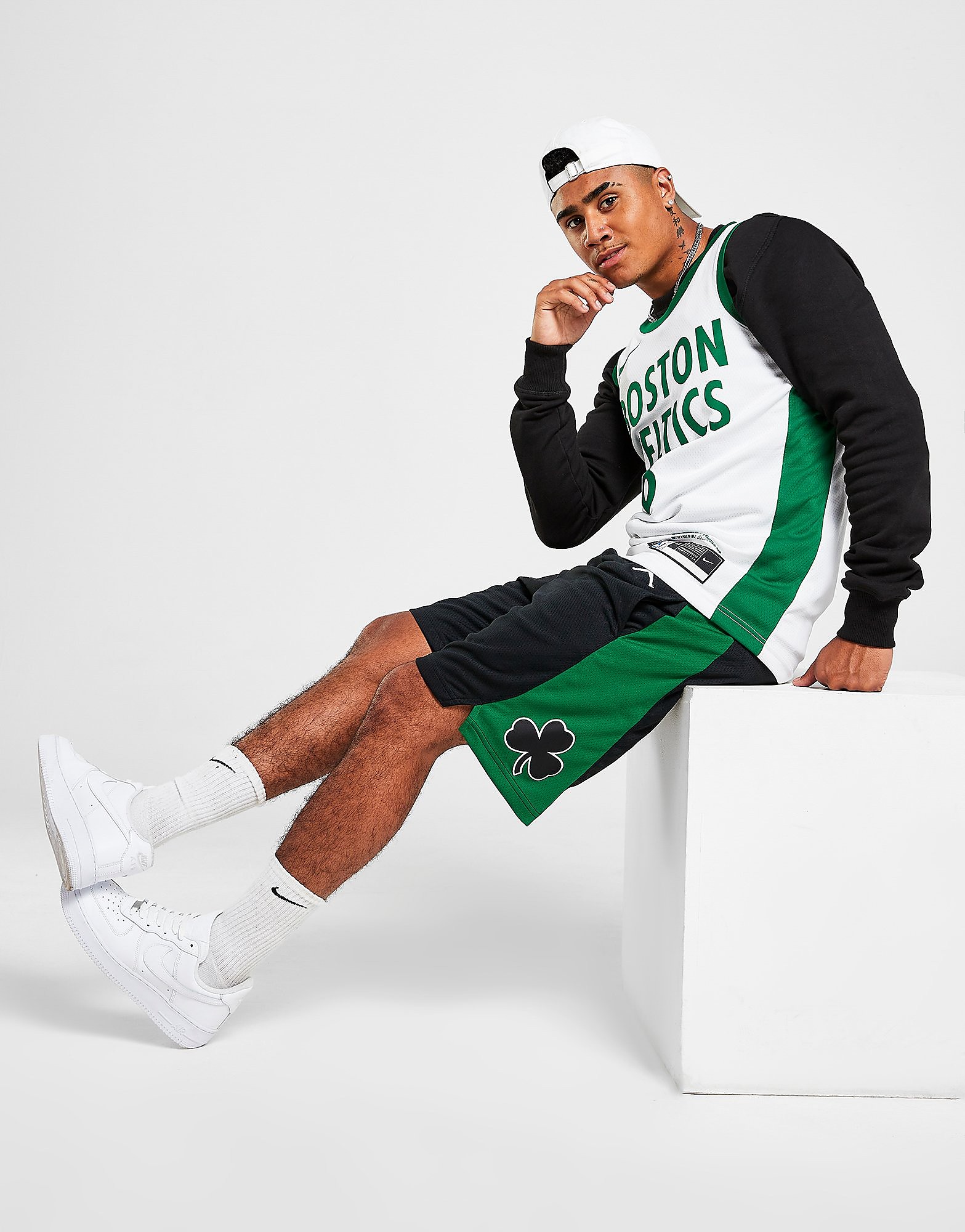

Jordan NBA Boston Celtics Swingman Shorts - Black/Clover/White - Mens, Black/Clover/White