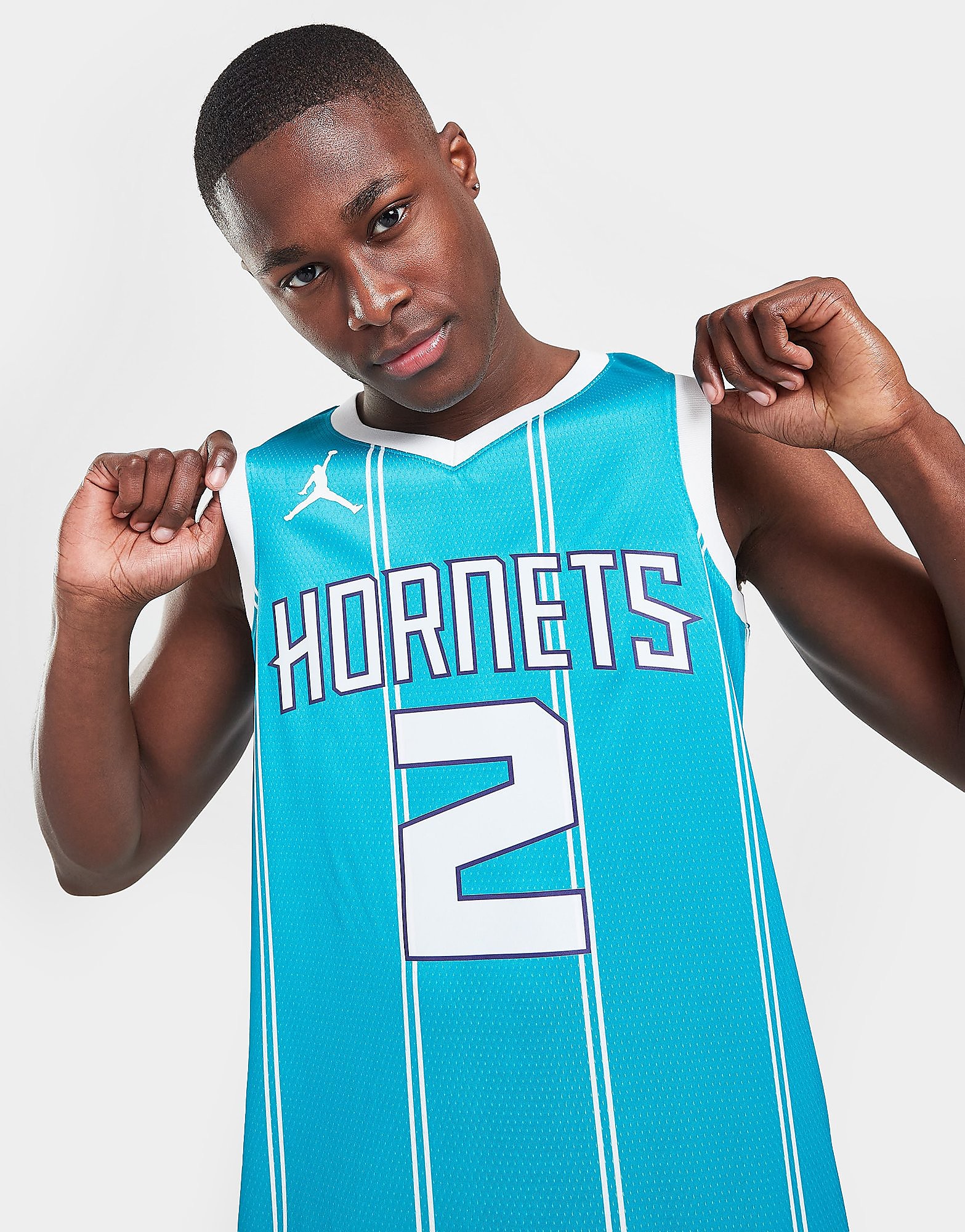 

Jordan NBA Charlotte Hornets Ball #2 Jersey - Rapid Teal - Mens, Rapid Teal